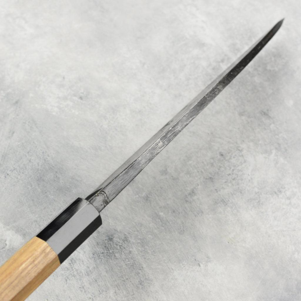 Hatsukokoro Kurokaze Aogami #2 Kurouchi 6.5" Double Bevel Deba, Teak