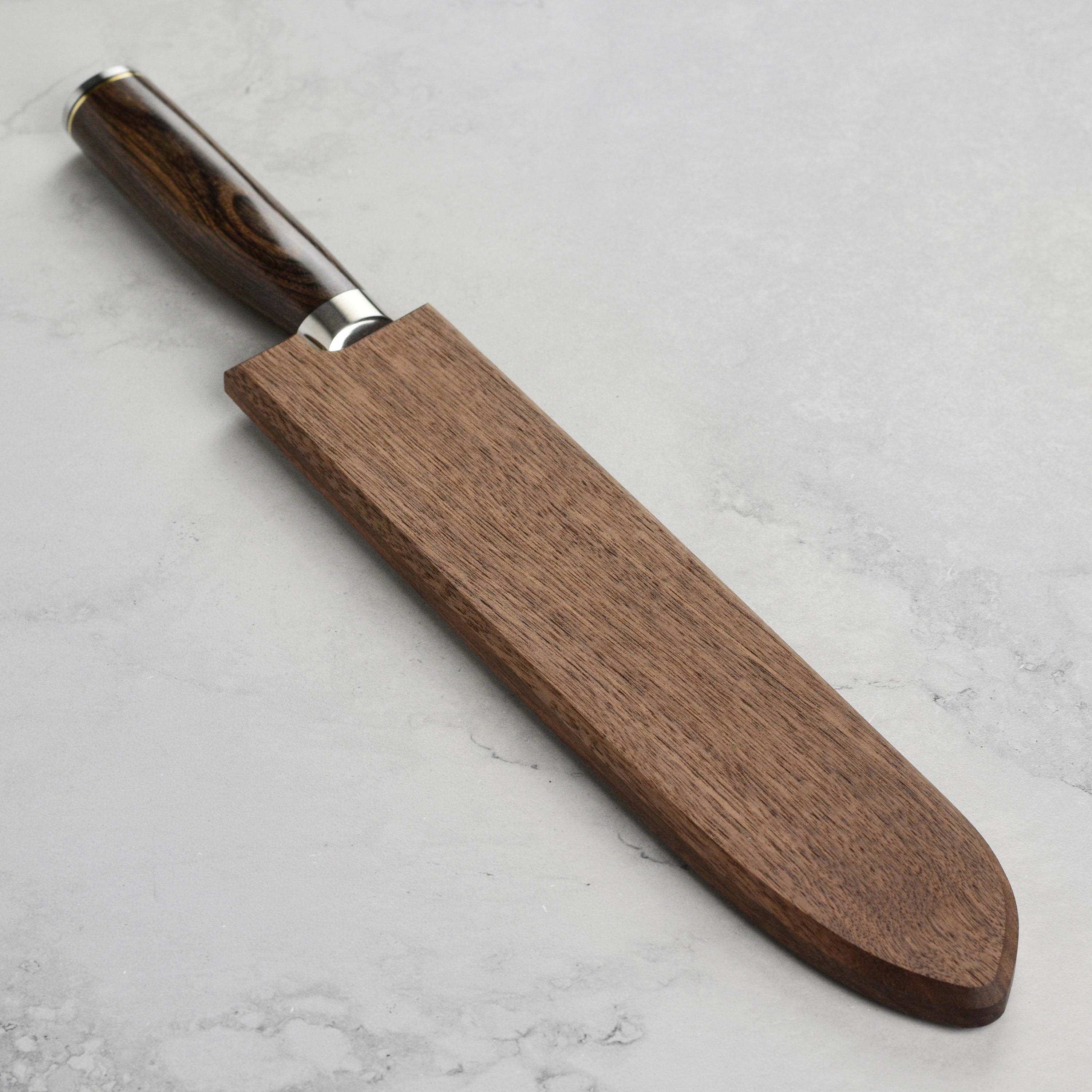 Walnut Magnetic Saya for 9" Bread Knives, Walnut