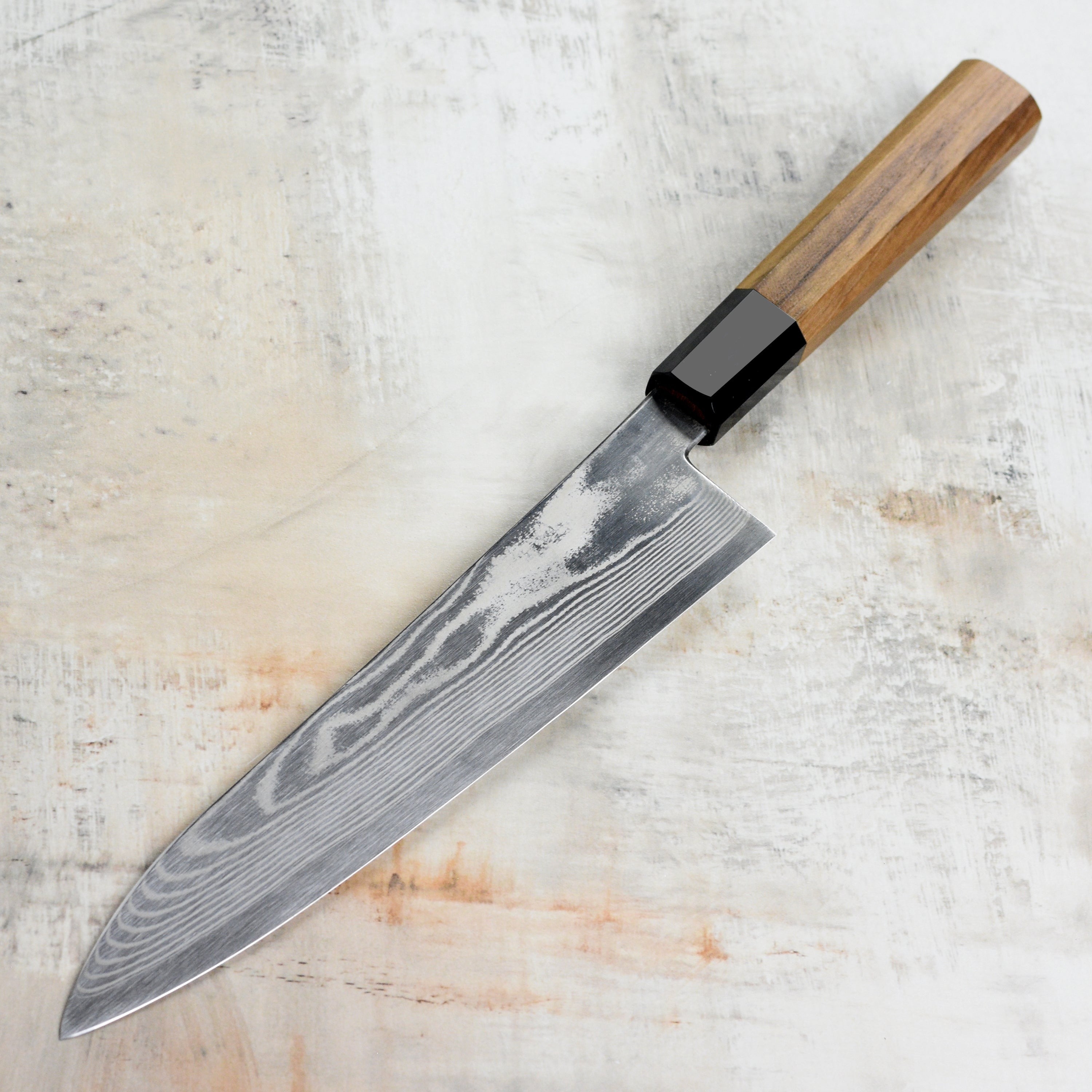 Hatsukokoro Ginsou Ginsan Damascus 8.25" Gyuto