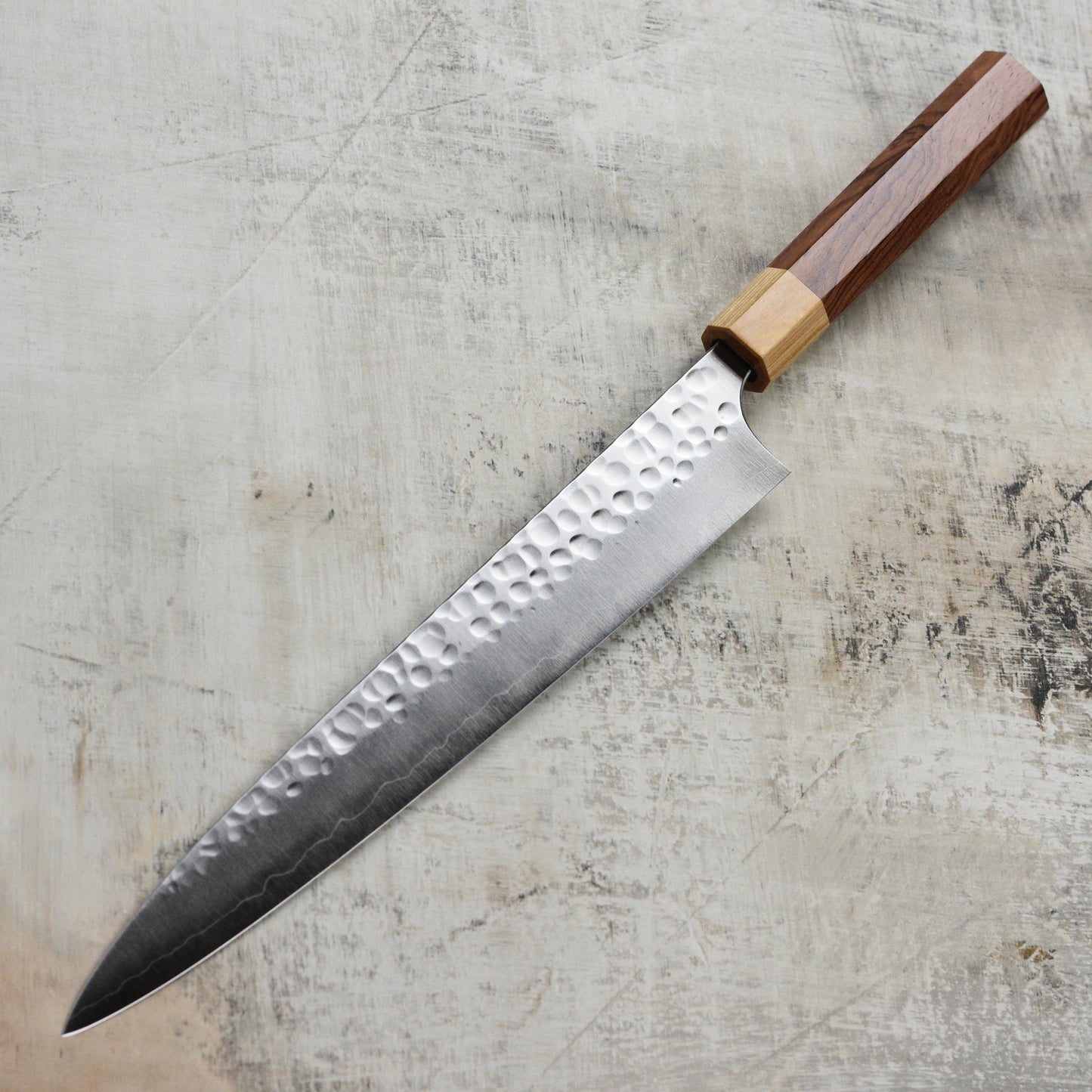 Yoshimi Kato Forged Ginsan Stainless Clad 10.6" Sujihiki