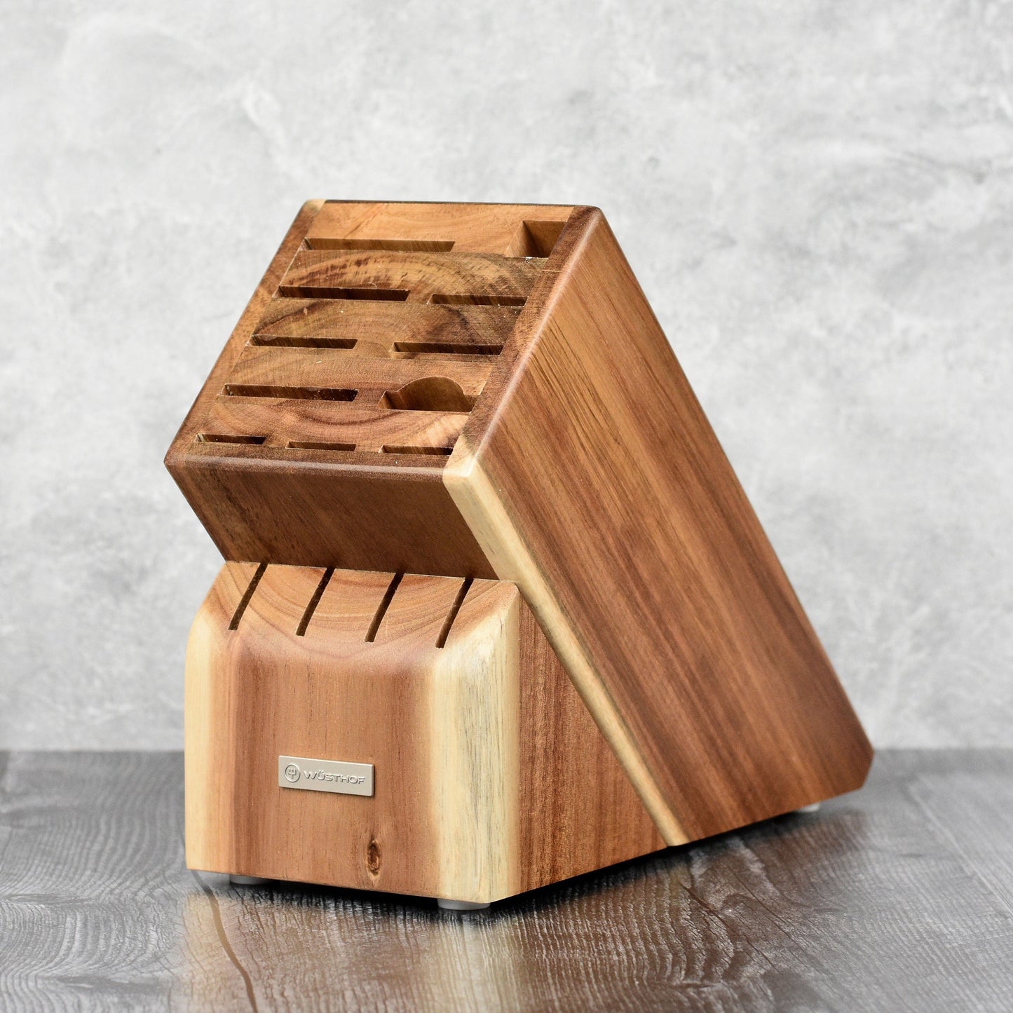 Wusthof Gourmet 16 Piece Acacia Knife Block Set with White Handles
