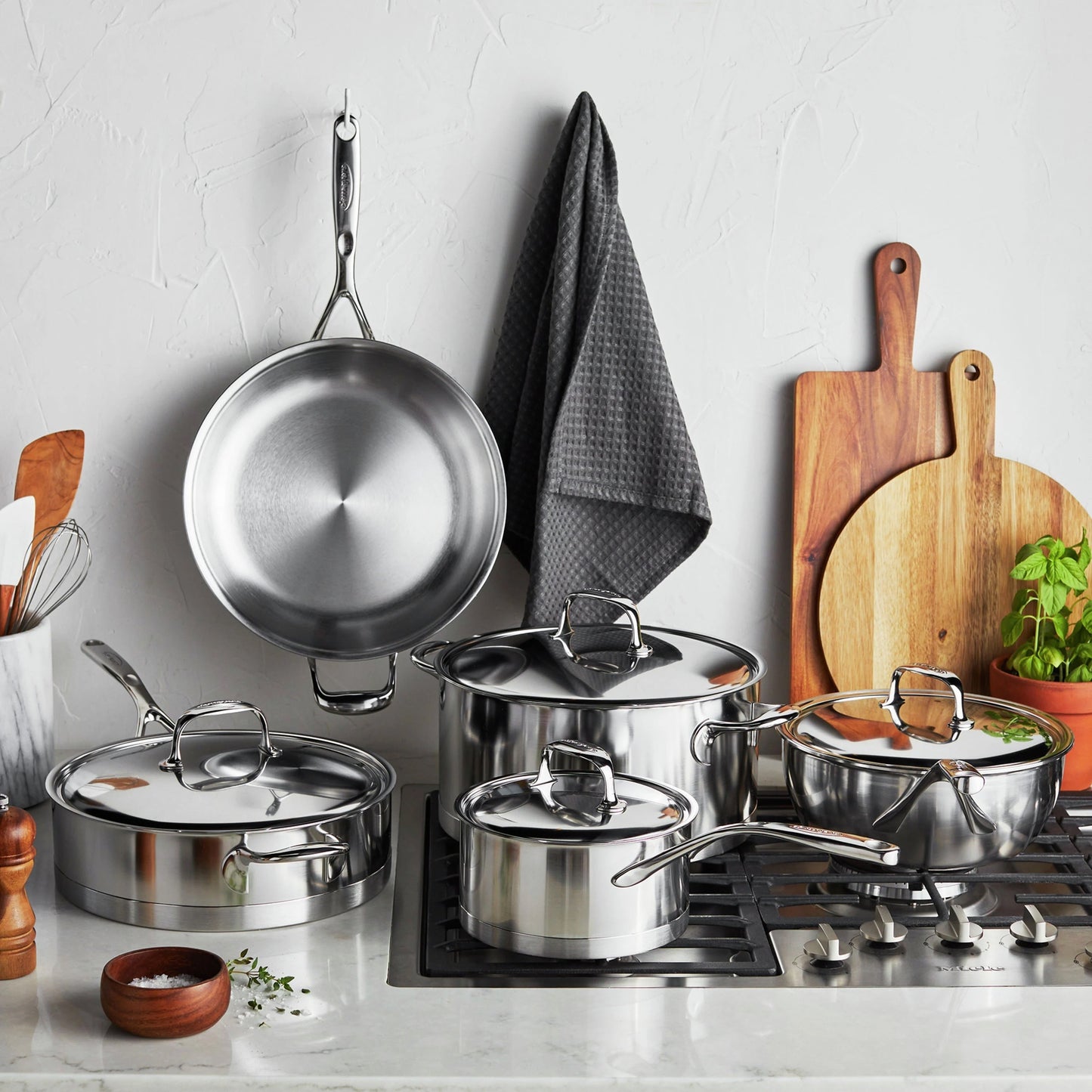 Demeyere Atlantis 9 Piece Stainless Steel Cookware Set