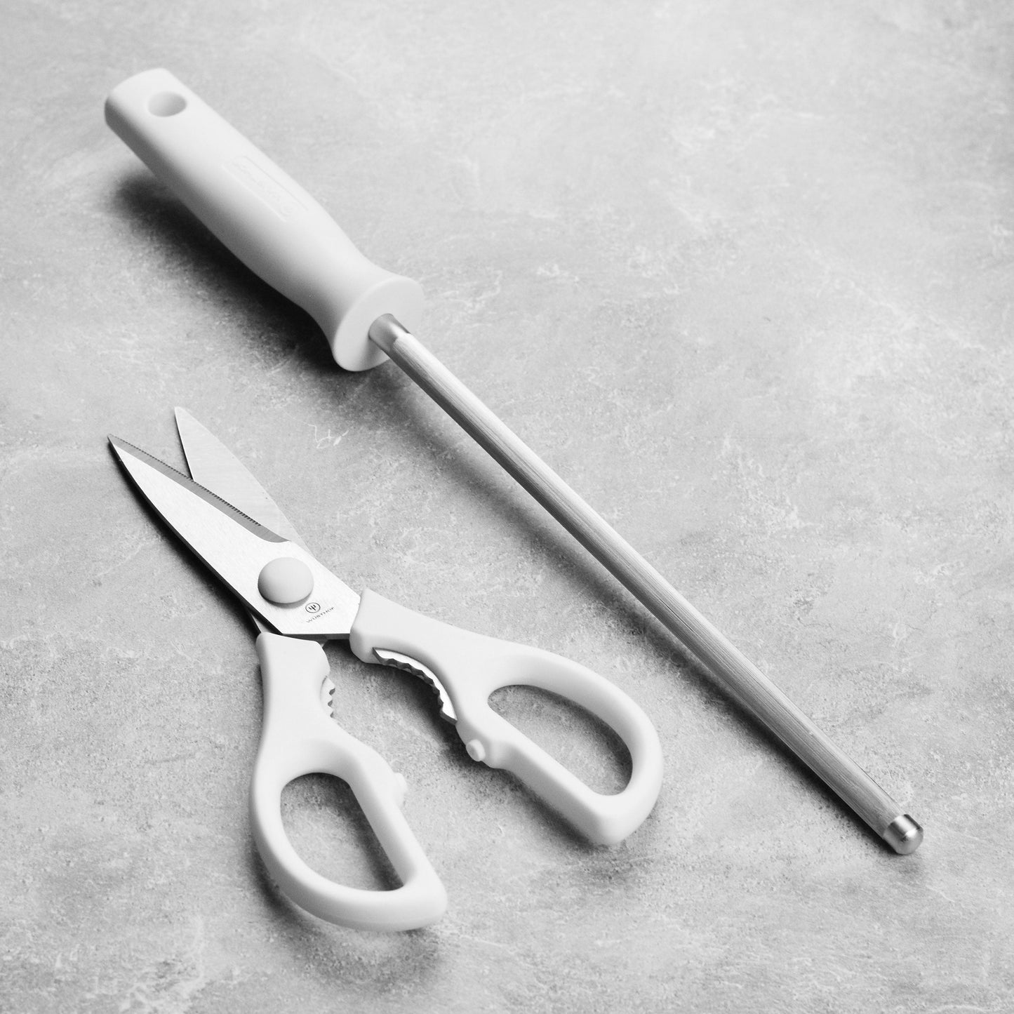 Wusthof Gourmet 12 Piece Knife Block Set, White Handles