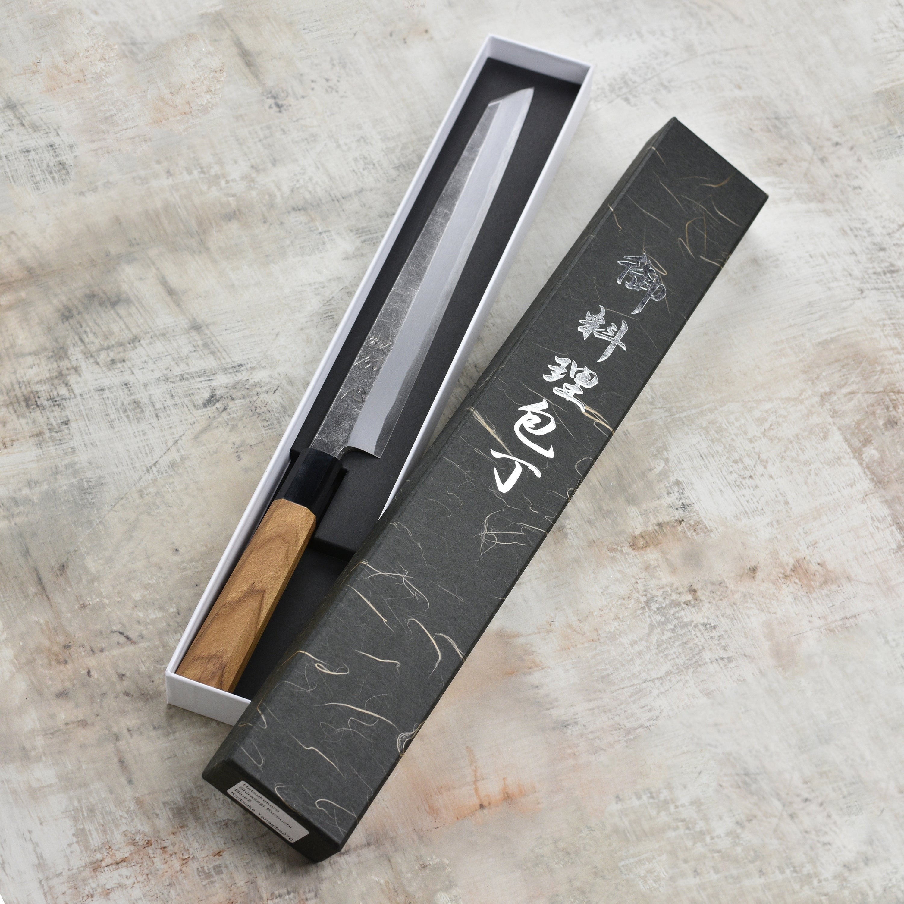 Hatsukokoro Shirasagi Aogami #2 Kurouchi Single-Bevel 10.6" Kiritsuke Yanagiba