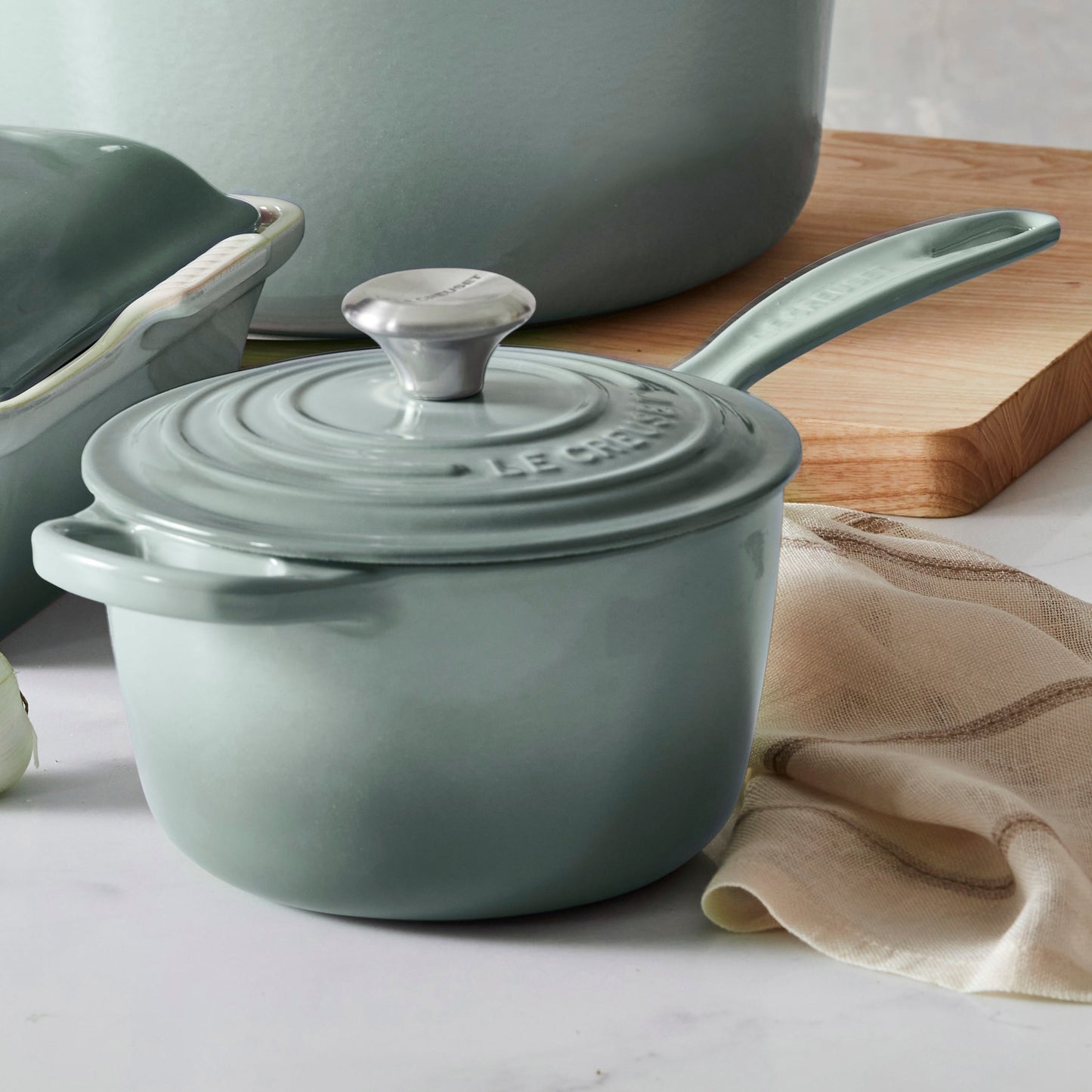 Le Creuset Signature Cast Iron 2.25-quart Sea Salt Saucepan
