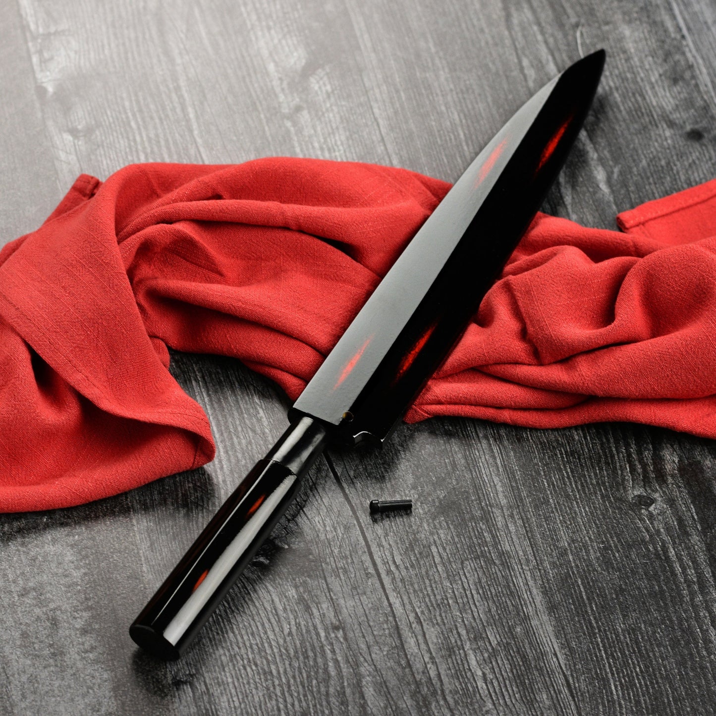 Takayuki Shikisai Kasumitogi Carbon Steel 9.4" Single-Bevel Yanagiba with Saya