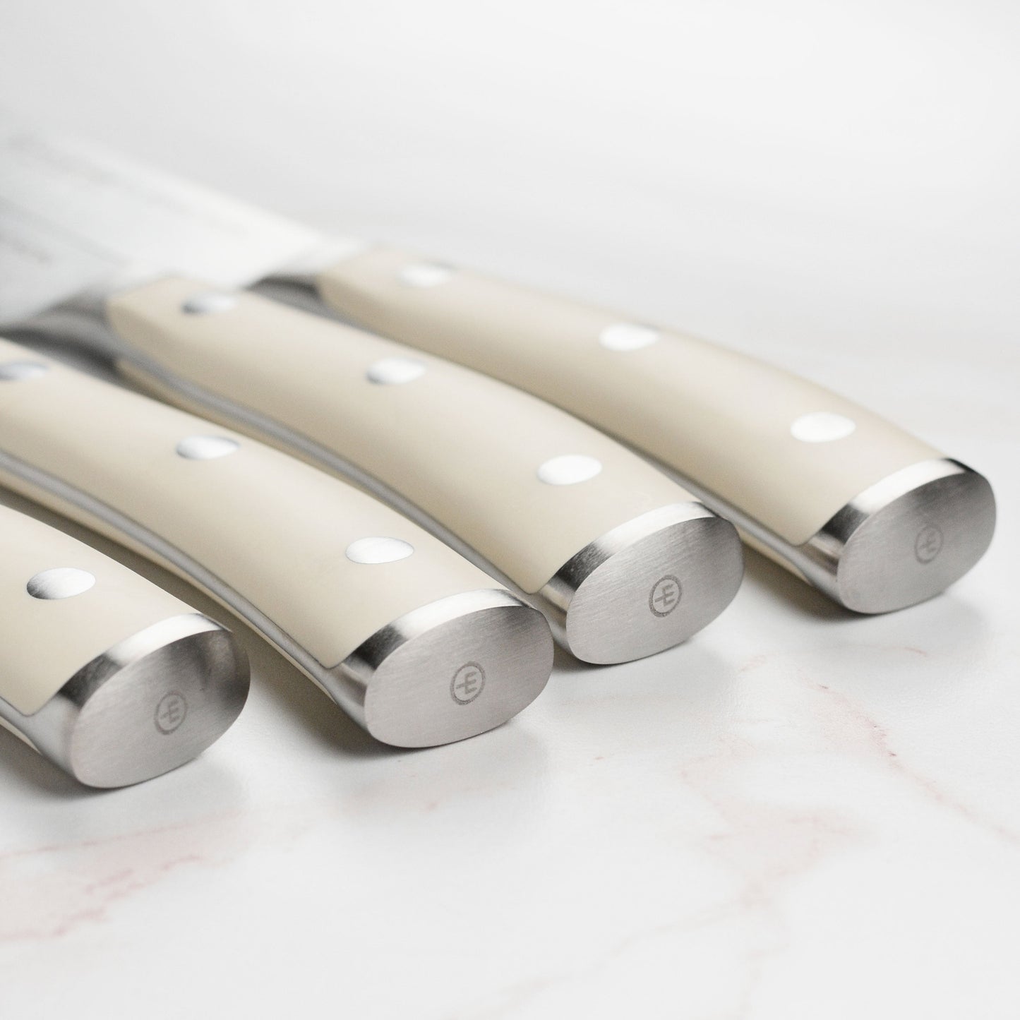 Wusthof Classic Ikon Creme 4 Piece Steak Knife Set with Wood Case