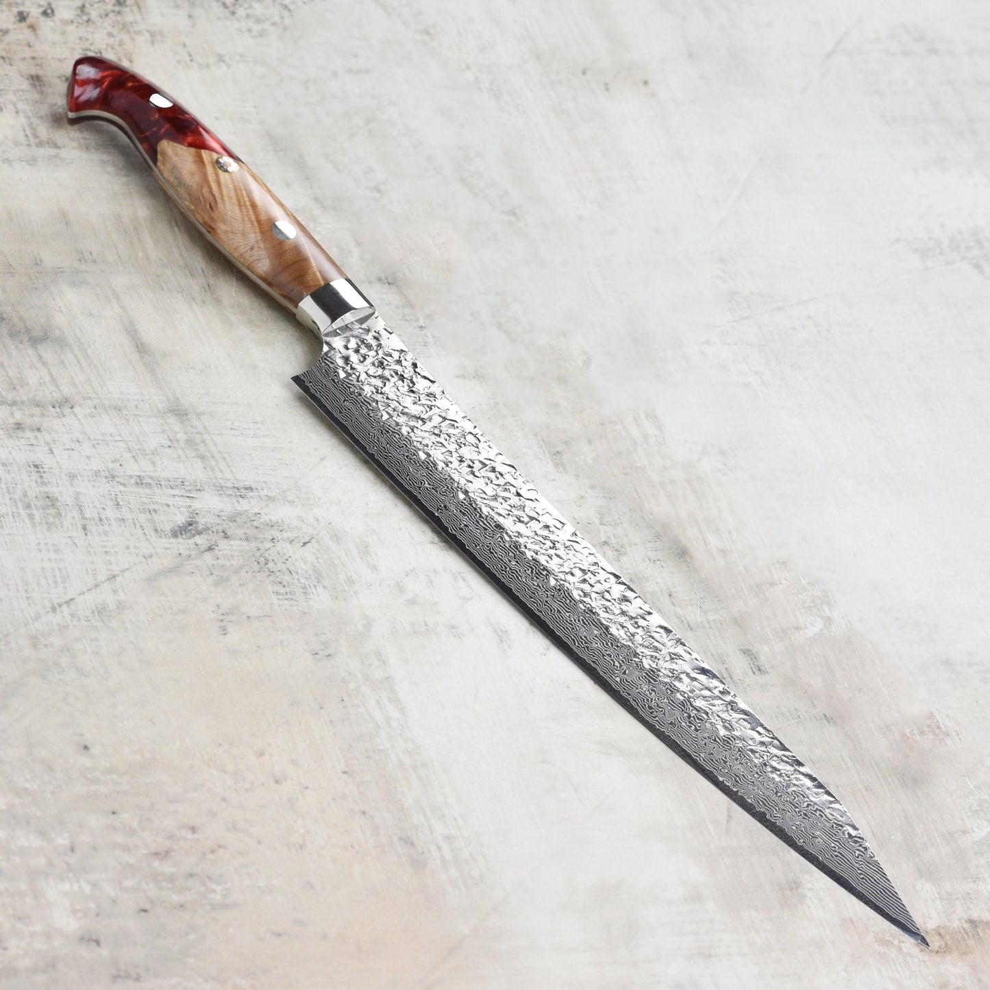 Kurosaki Shizuku Forged SG2 Damascus 9.4" Sujihiki with Saya