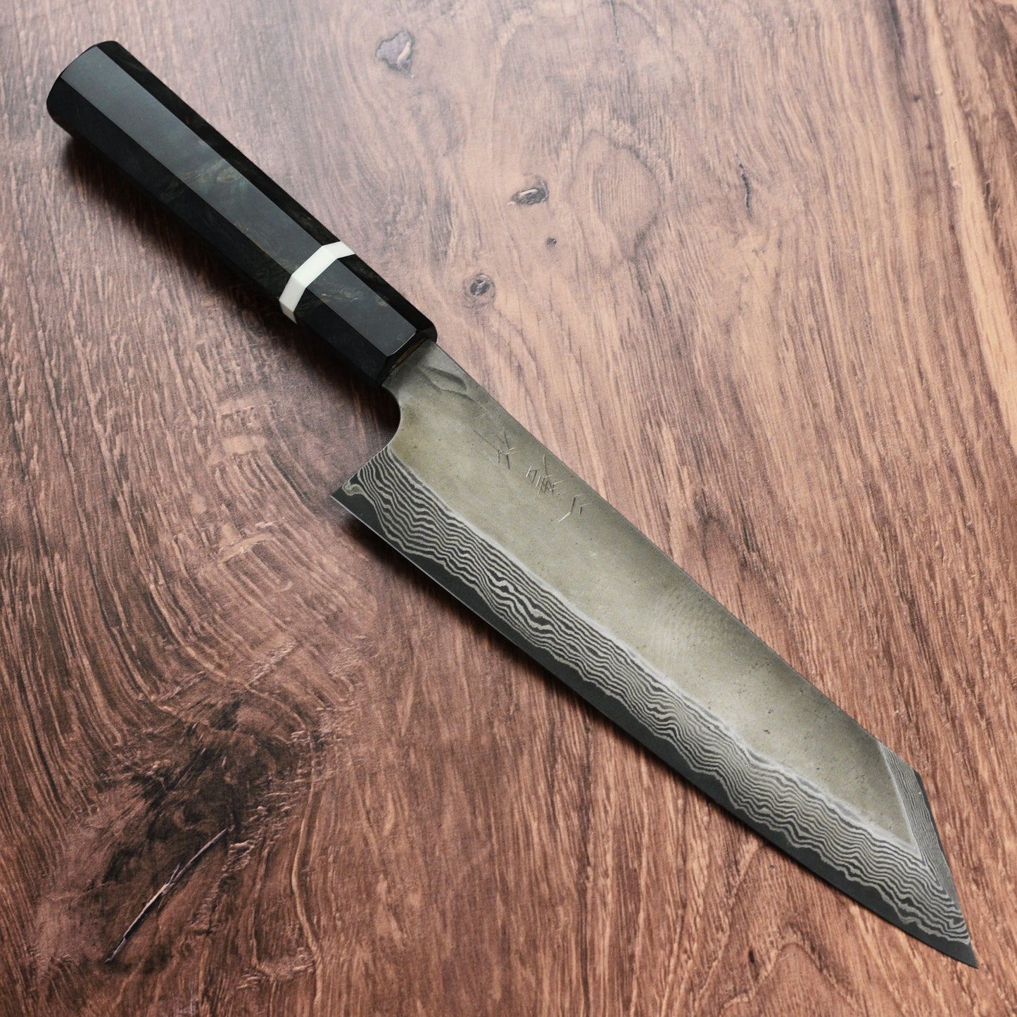 Nigara Ginsan Kurozome Damascus 9.4" Kiritsuke