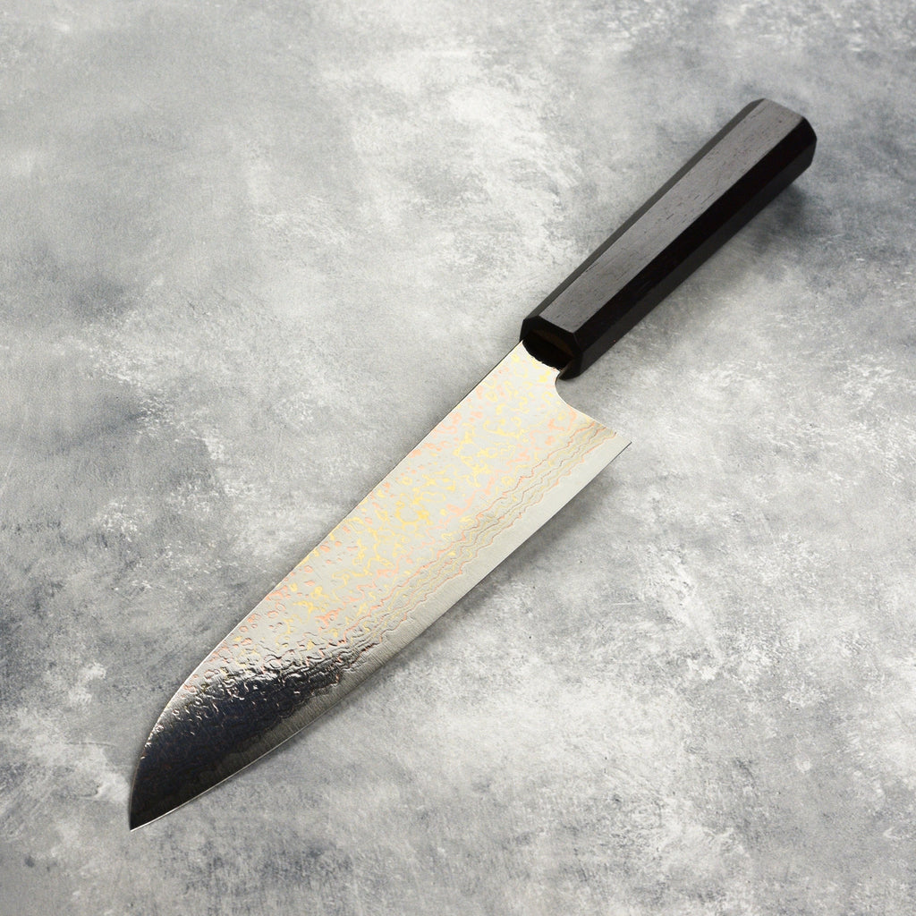 Saji Rainbow Damascus 8.25" Gyuto, Ebony
