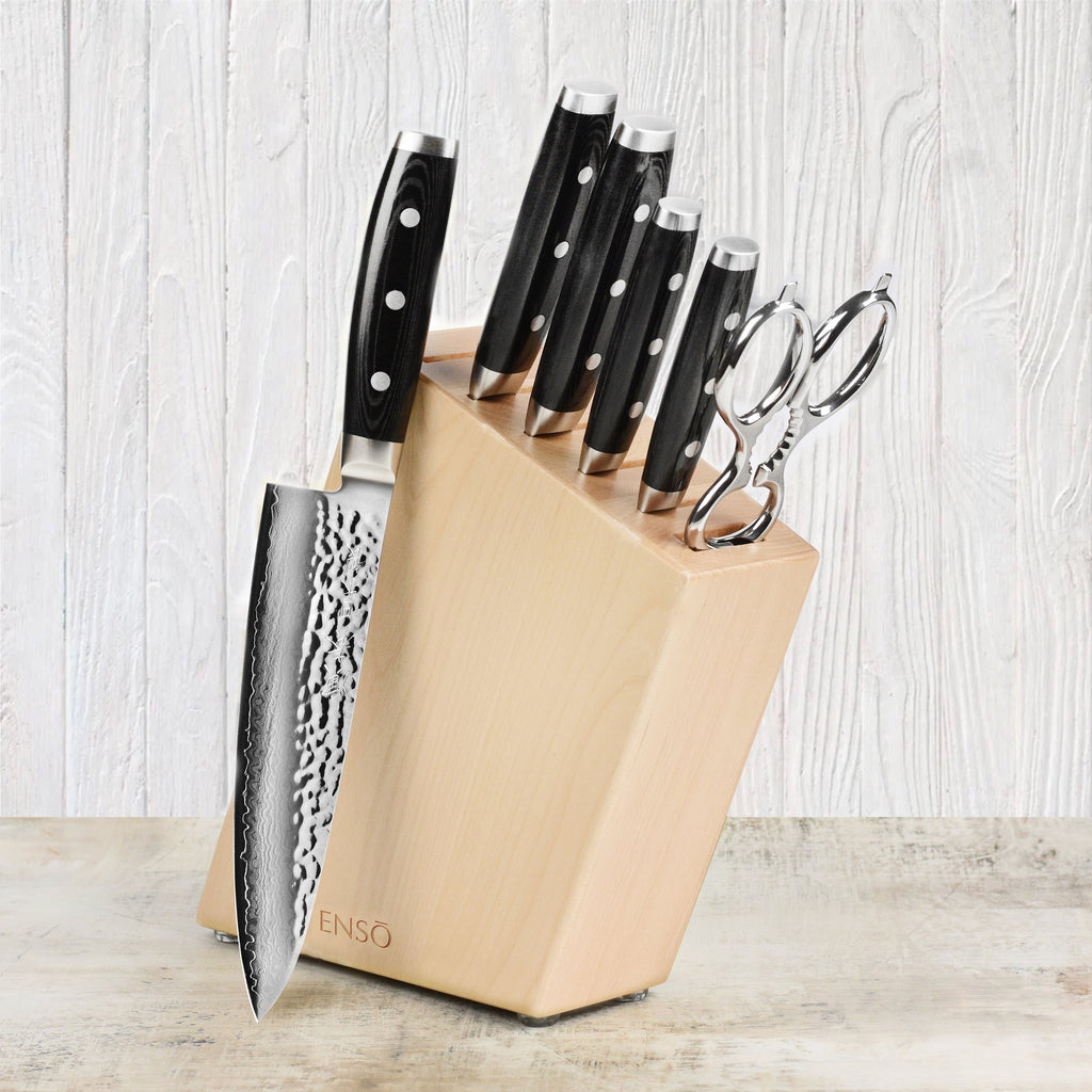 Enso HD 7 Piece Birch Knife Block Set
