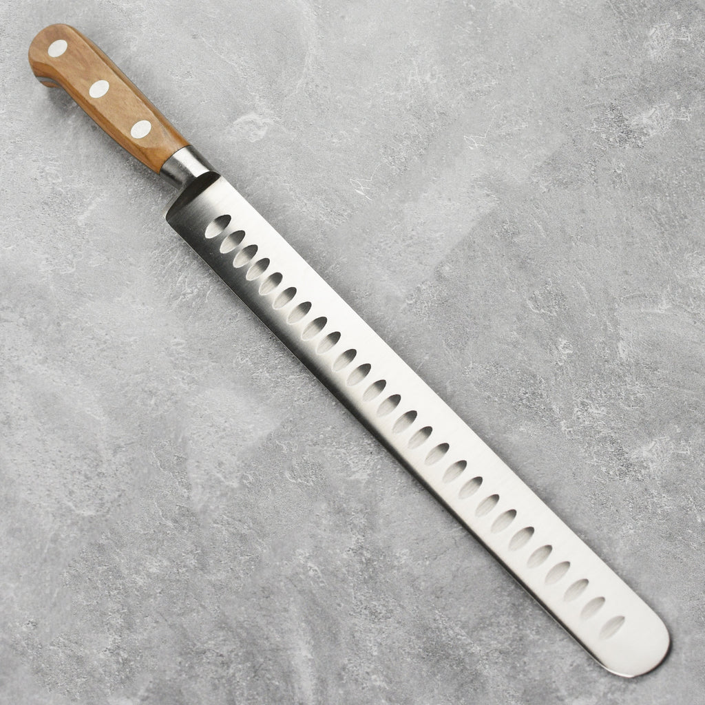 K Sabatier Olive Wood 12" Hollow Edge Slicing Knife