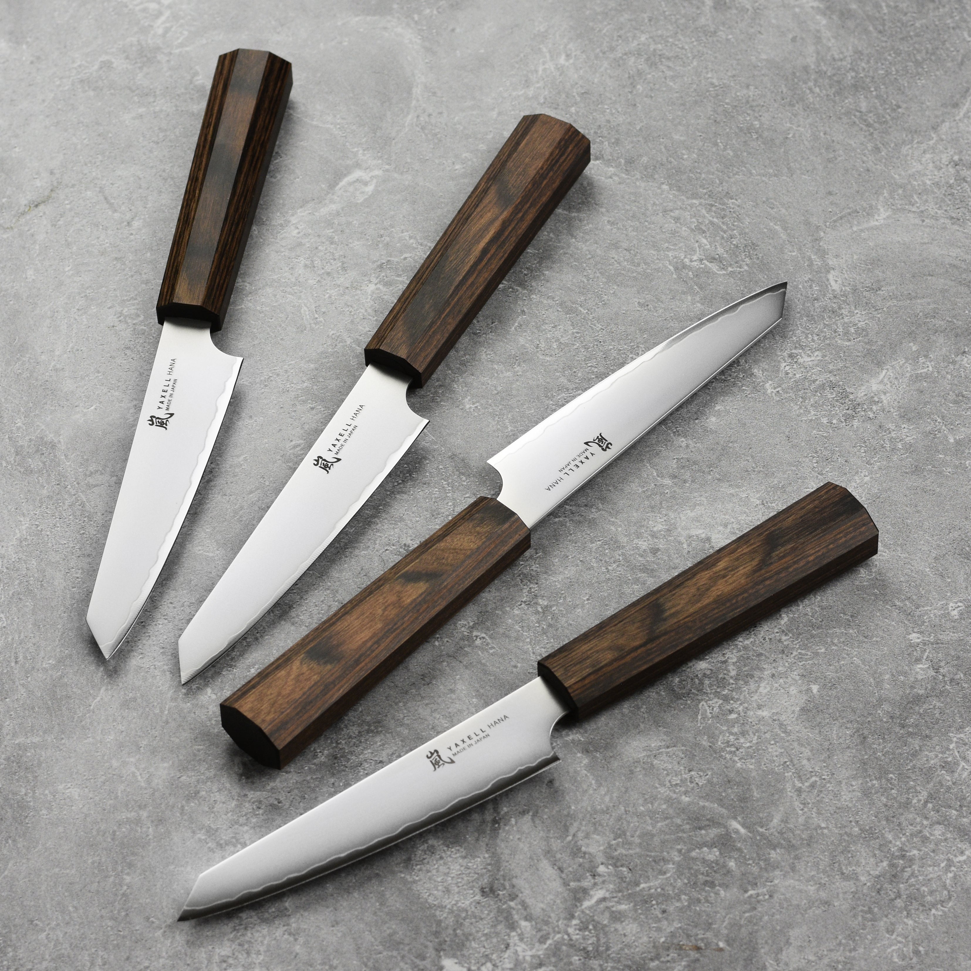 Yaxell Hana 4 Piece Steak Knife Set with Case