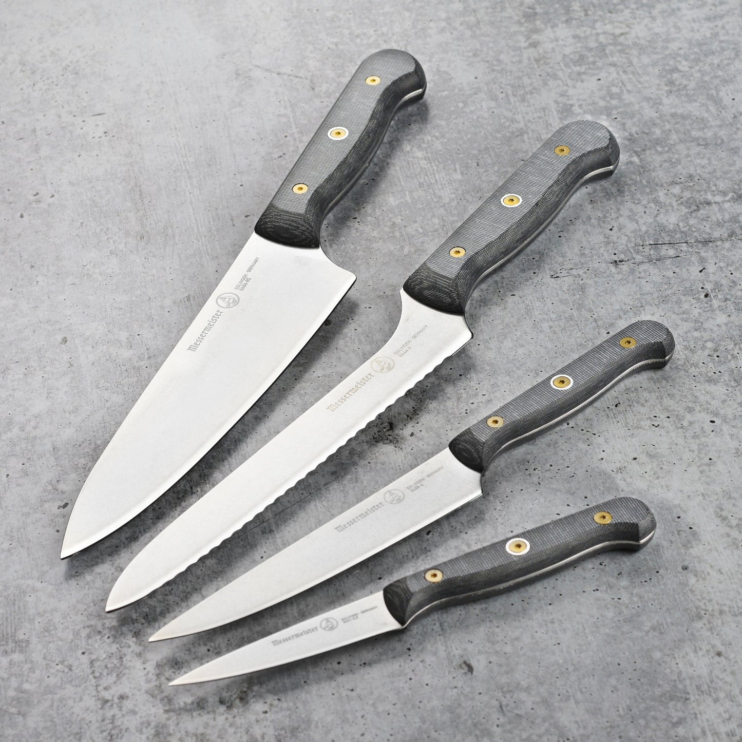 Messermeister Custom Micarta 5 Piece Knife Block Set