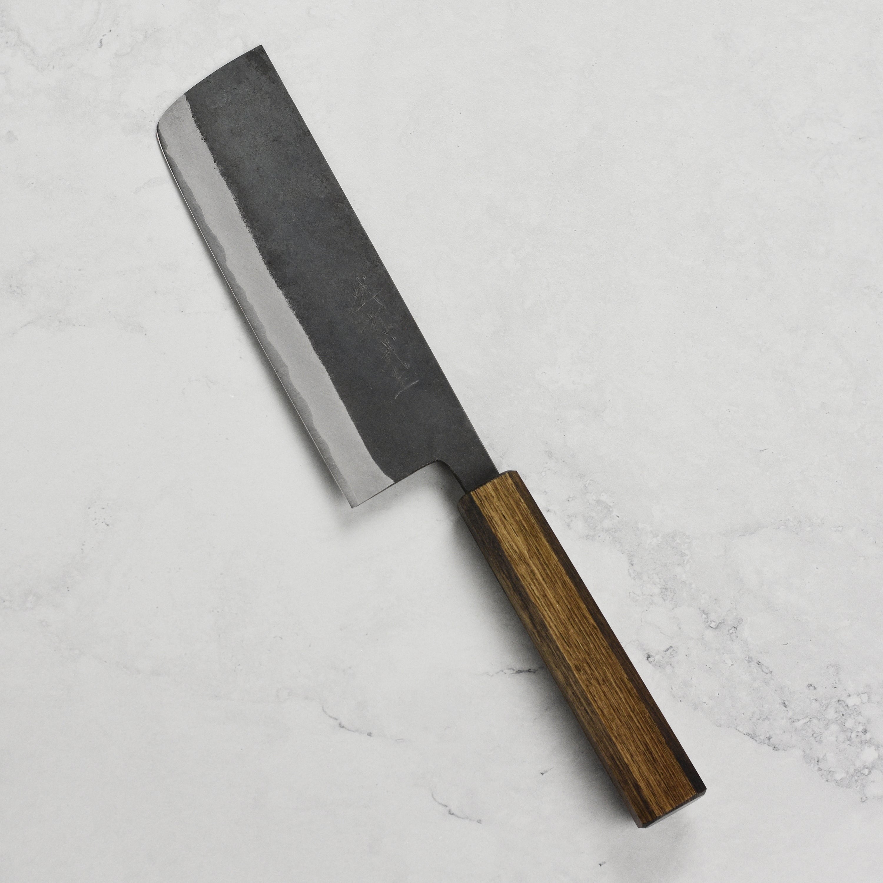 Shiro Kamo Aogami Super Kurouchi Stainless Clad 6.5" Nakiri