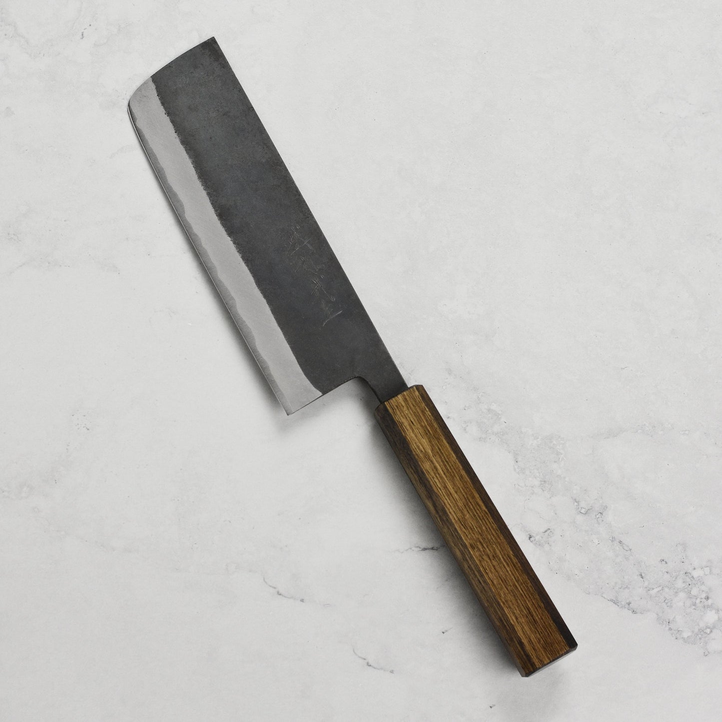 Shiro Kamo Aogami Super Kurouchi Stainless Clad 6.5" Nakiri