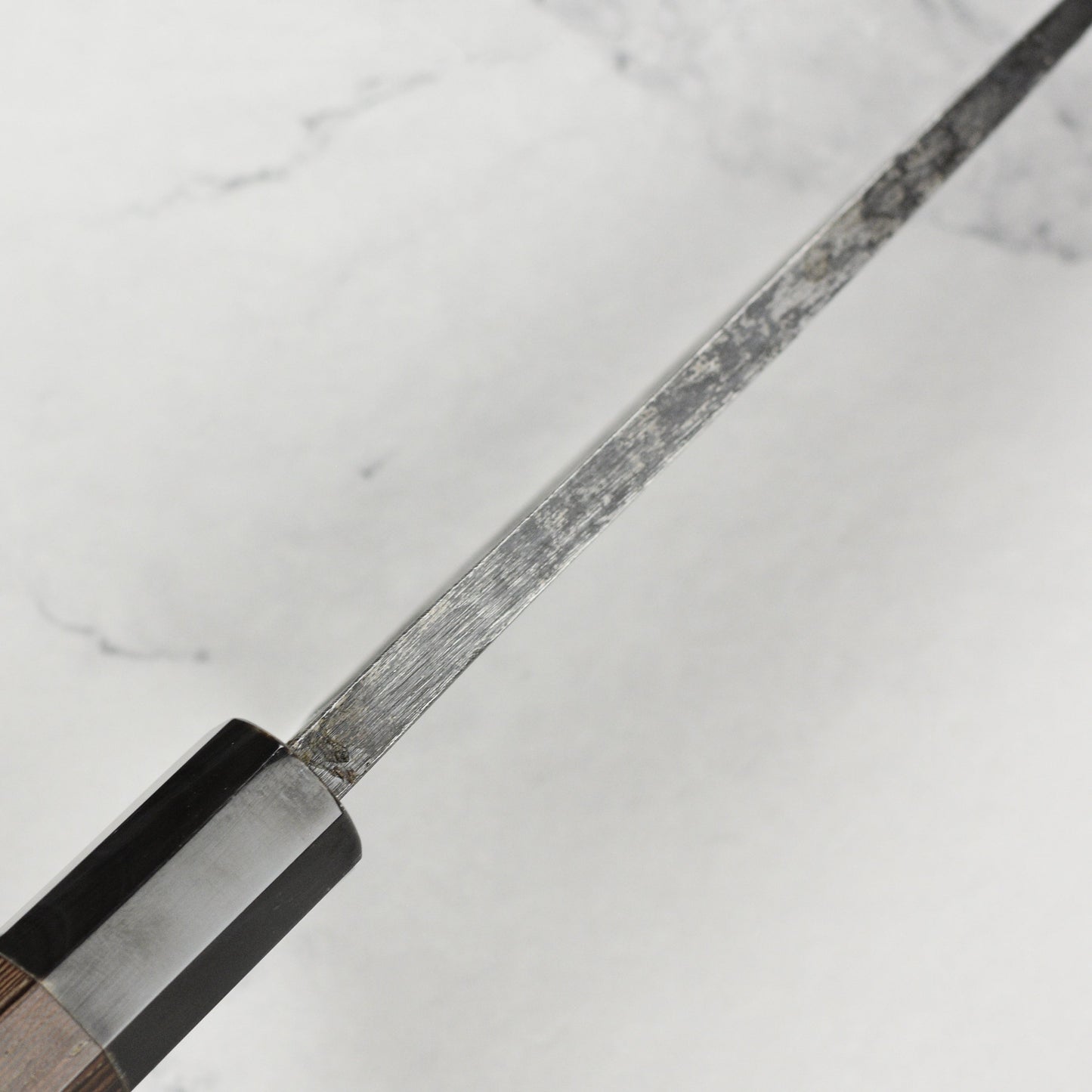 Hatsukokoro Kurokaze Aogami #2 Kurouchi 5.9" Double Bevel Deba, Wenge