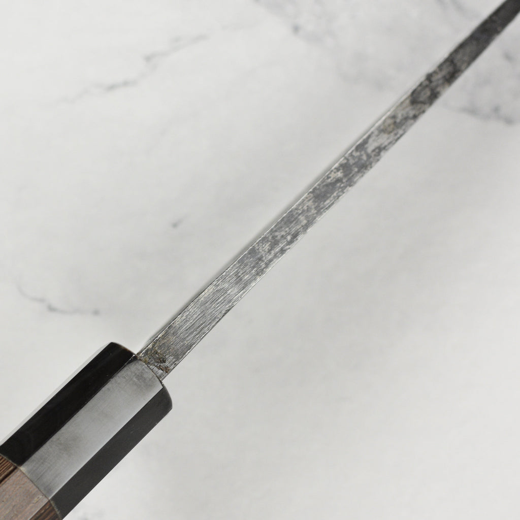 Hatsukokoro Kurokaze Aogami #2 Kurouchi 5.9" Double Bevel Deba, Wenge