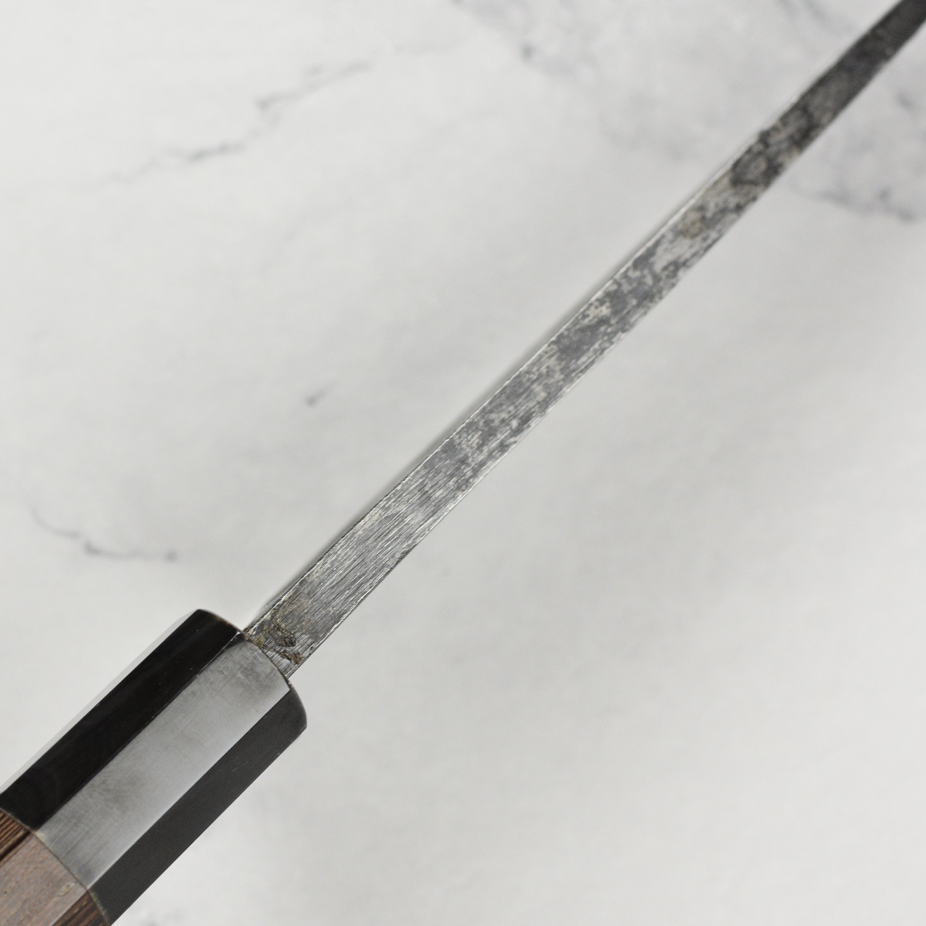 Hatsukokoro Kurokaze Aogami #2 Kurouchi 5.9" Double Bevel Deba, Wenge