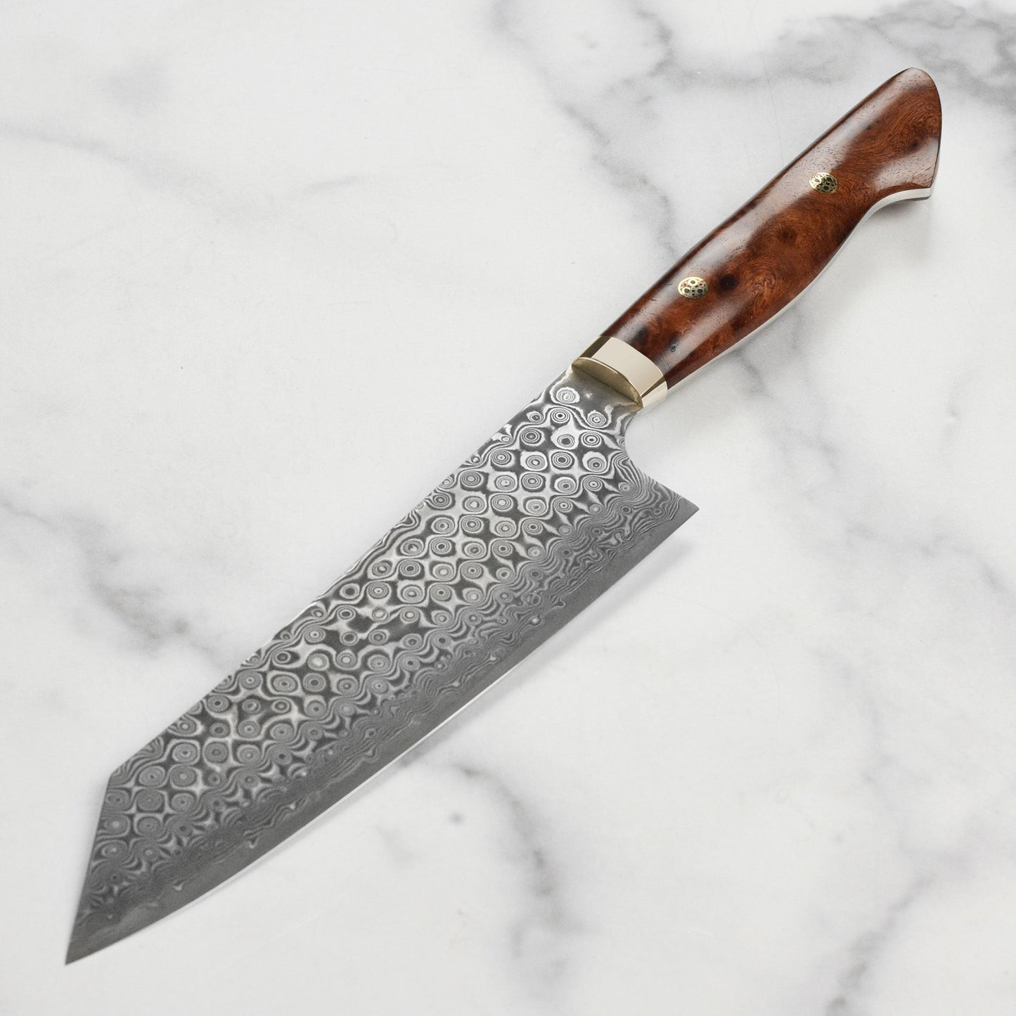 Nigara Anmon SG2 Damascus 8.25" Kiritsuke, Quince Wood