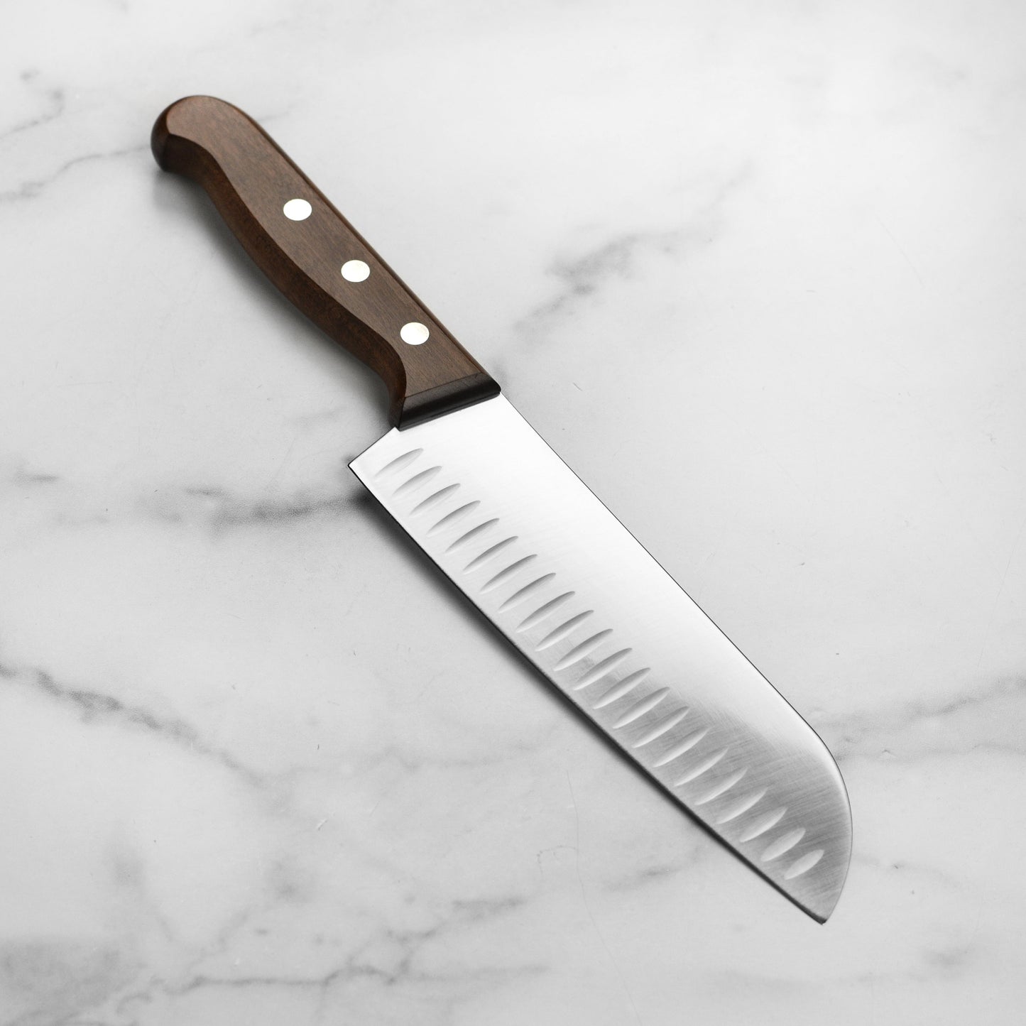 Victorinox Wood 7" Hollow Edge Santoku Knife