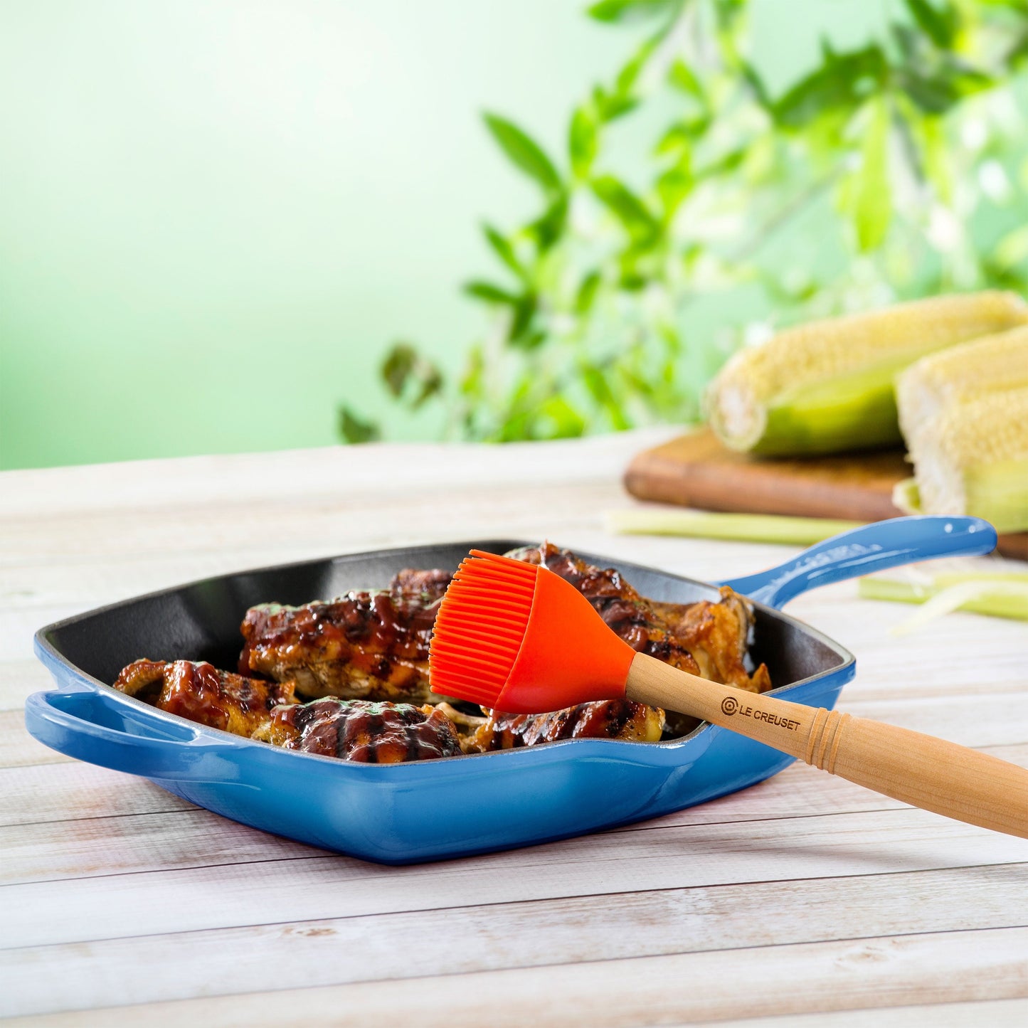 Le Creuset Signature Cast Iron 10.25" Marseille Square Grill Pan