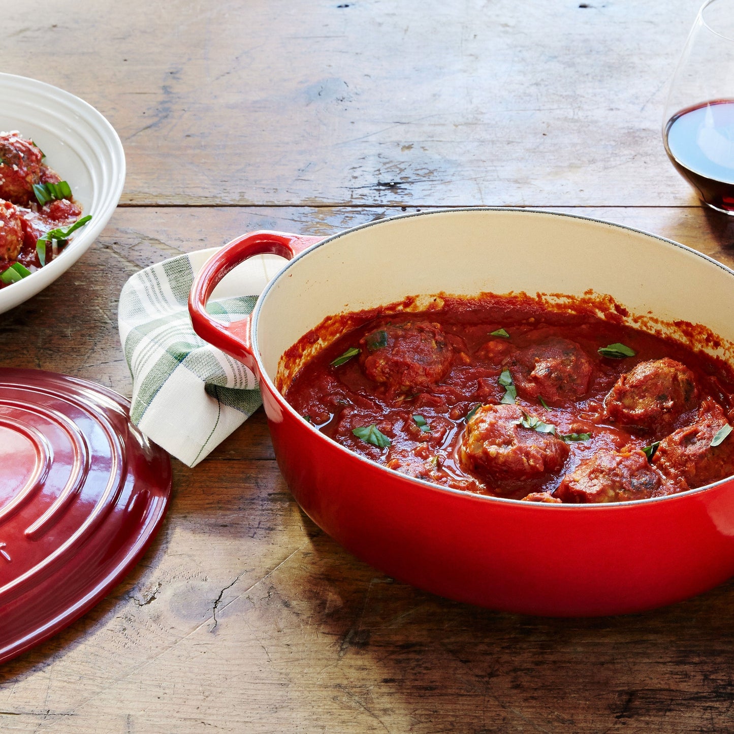 Le Creuset Signature Cast Iron Cerise 5 Piece Cookware Set