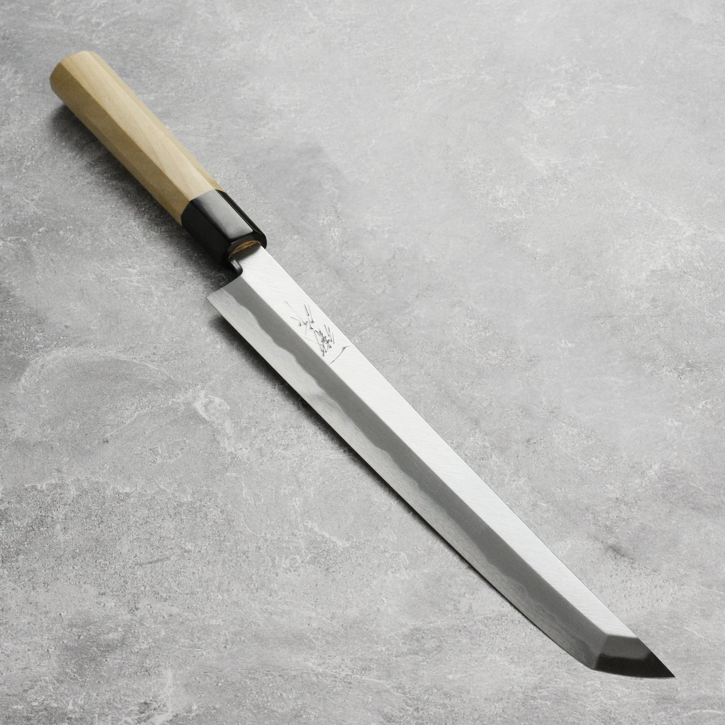 Ittetsu x Tanaka Shirogami #2 Single Bevel 10.6" Sakimaru Takohiki with Saya