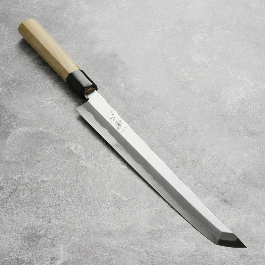 Ittetsu x Tanaka Shirogami #2 Single Bevel 10.6" Sakimaru Takohiki with Saya