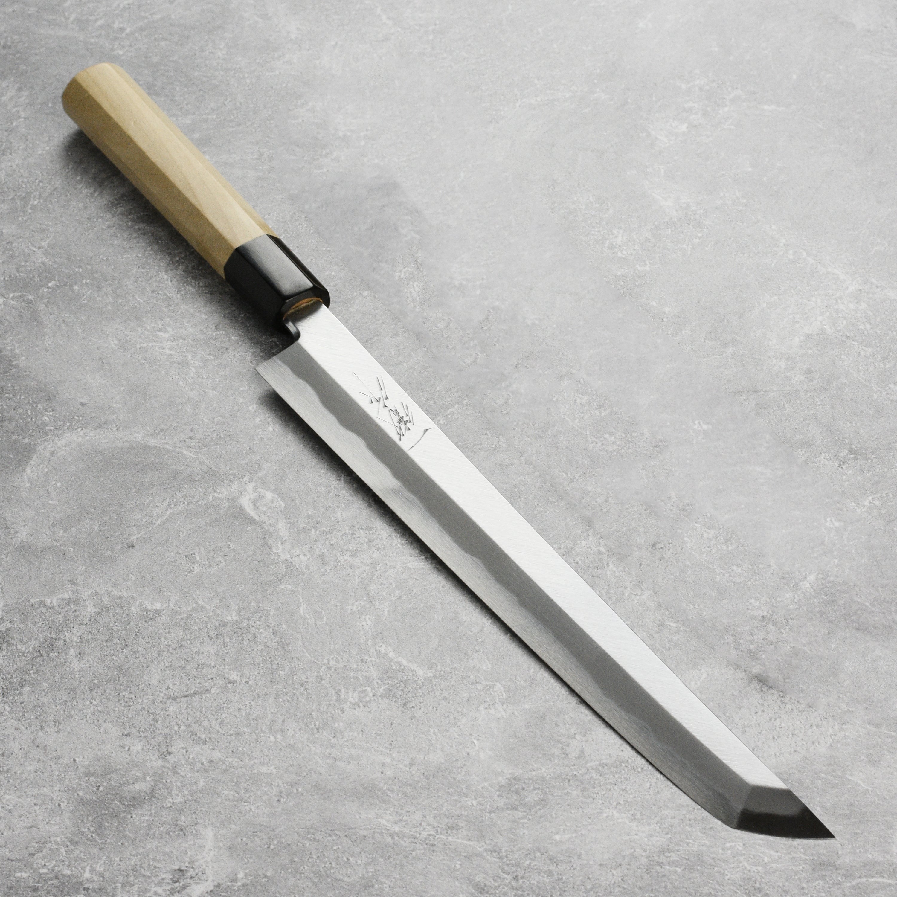 Ittetsu x Tanaka Shirogami #2 Single Bevel 10.6" Sakimaru Takohiki with Saya