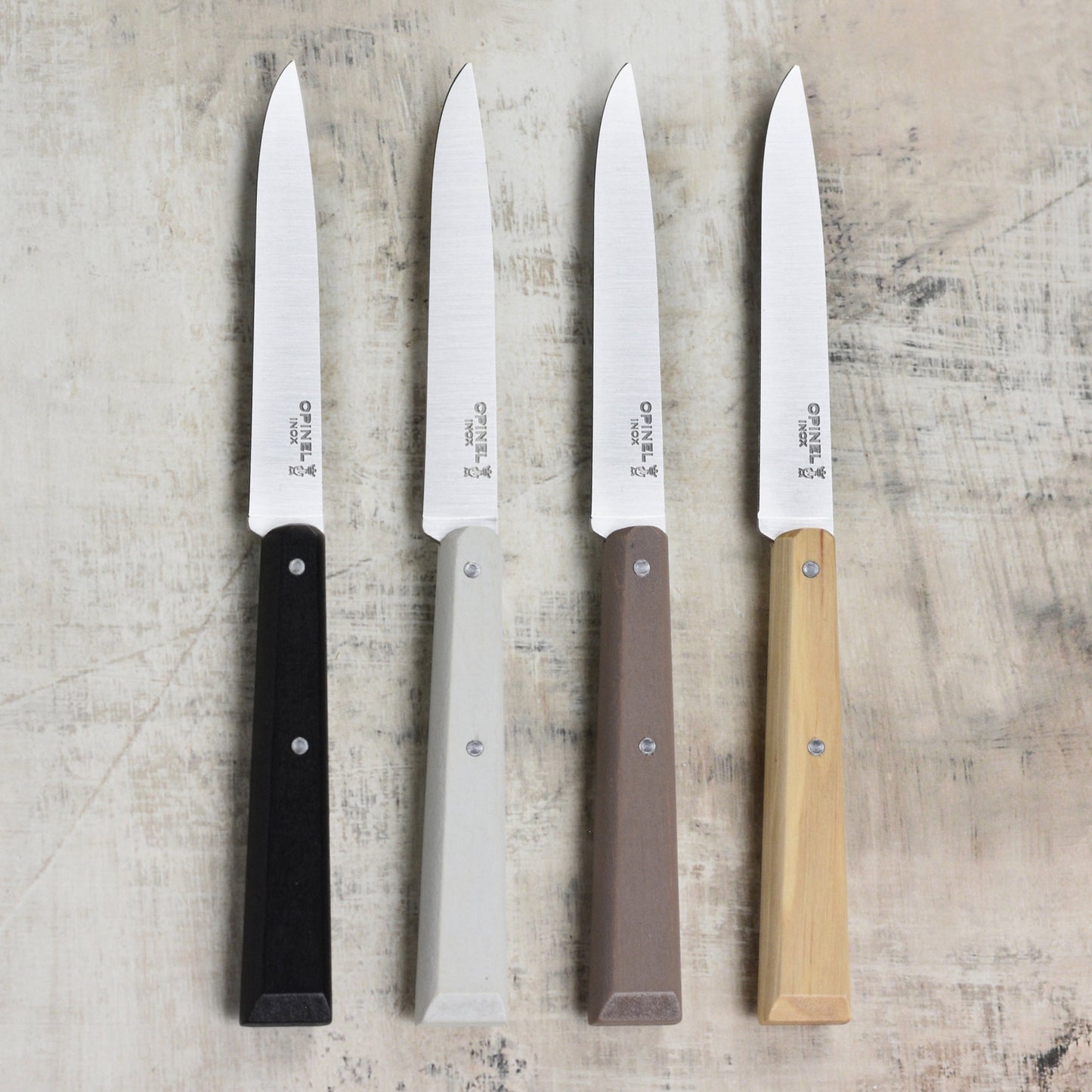 Opinel Bon Appetit 4 Piece Mineral Steak Knife Set