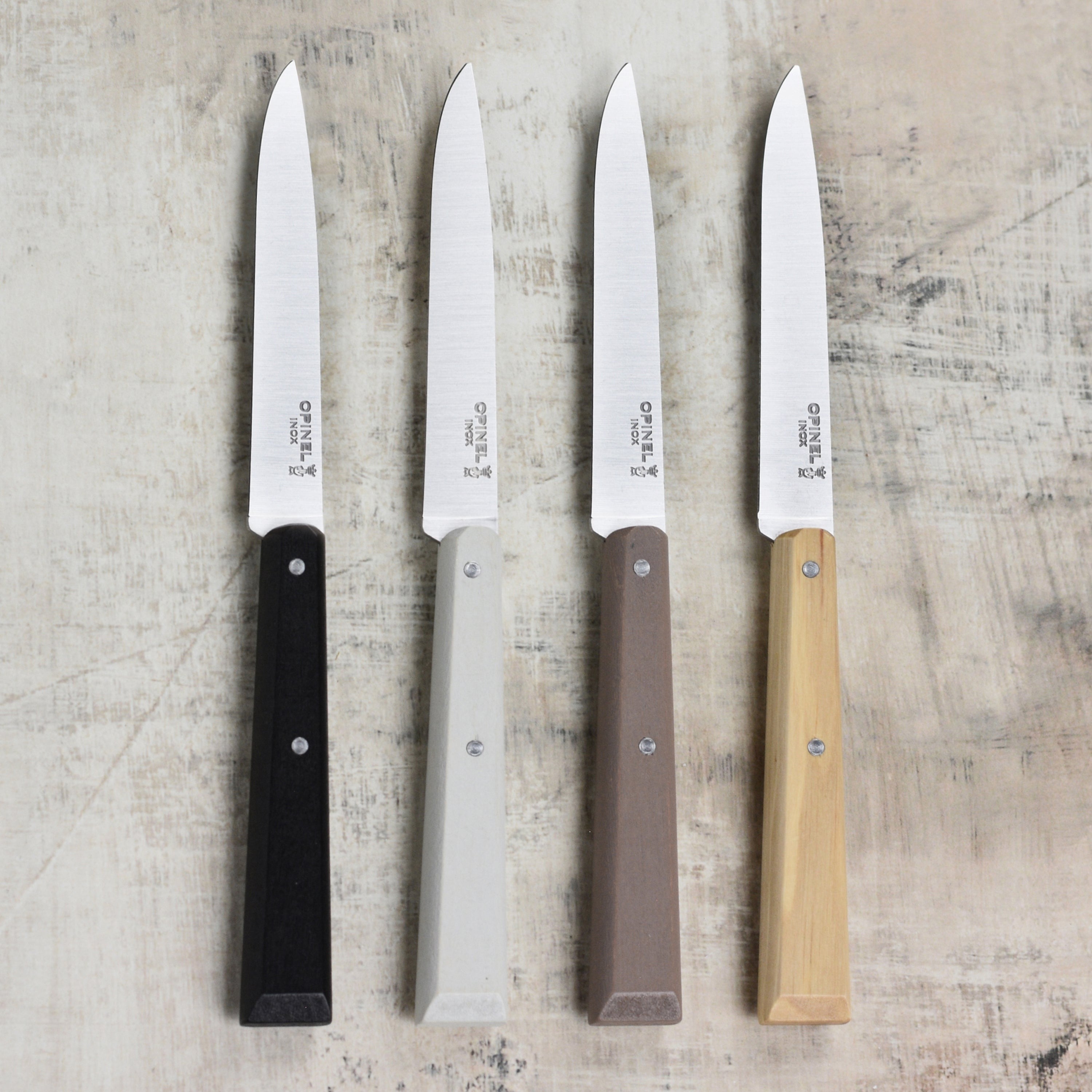 Opinel Bon Appetit 4 Piece Mineral Steak Knife Set