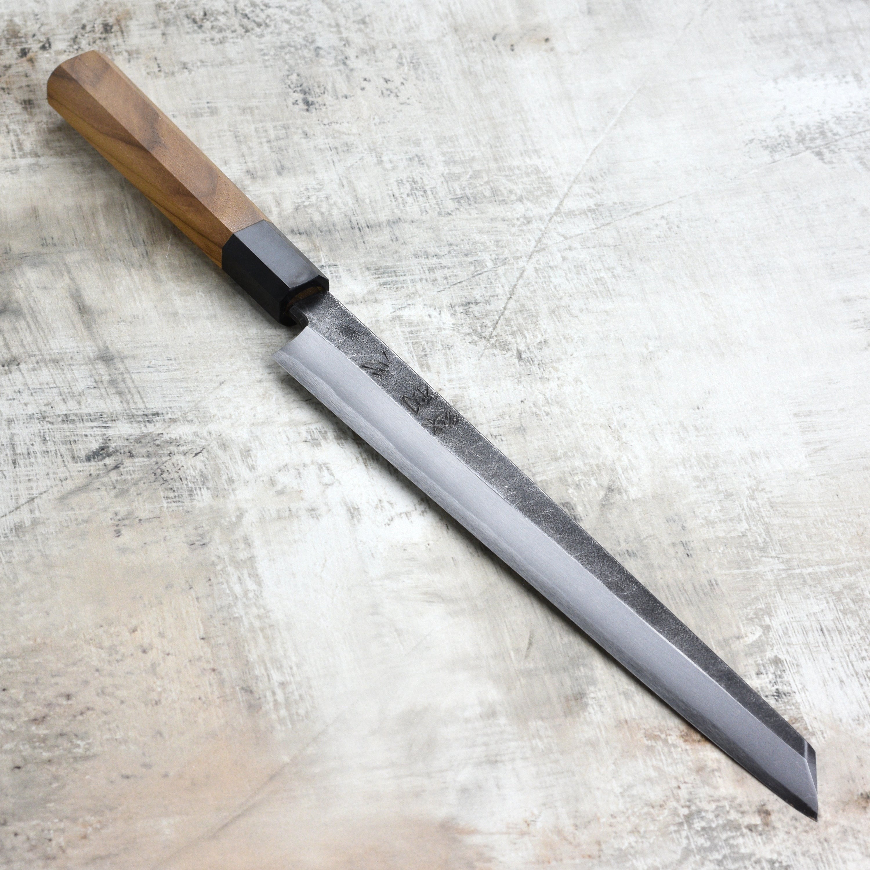 Hatsukokoro Shirasagi Aogami #2 Kurouchi Single-Bevel 10.6" Kiritsuke Yanagiba
