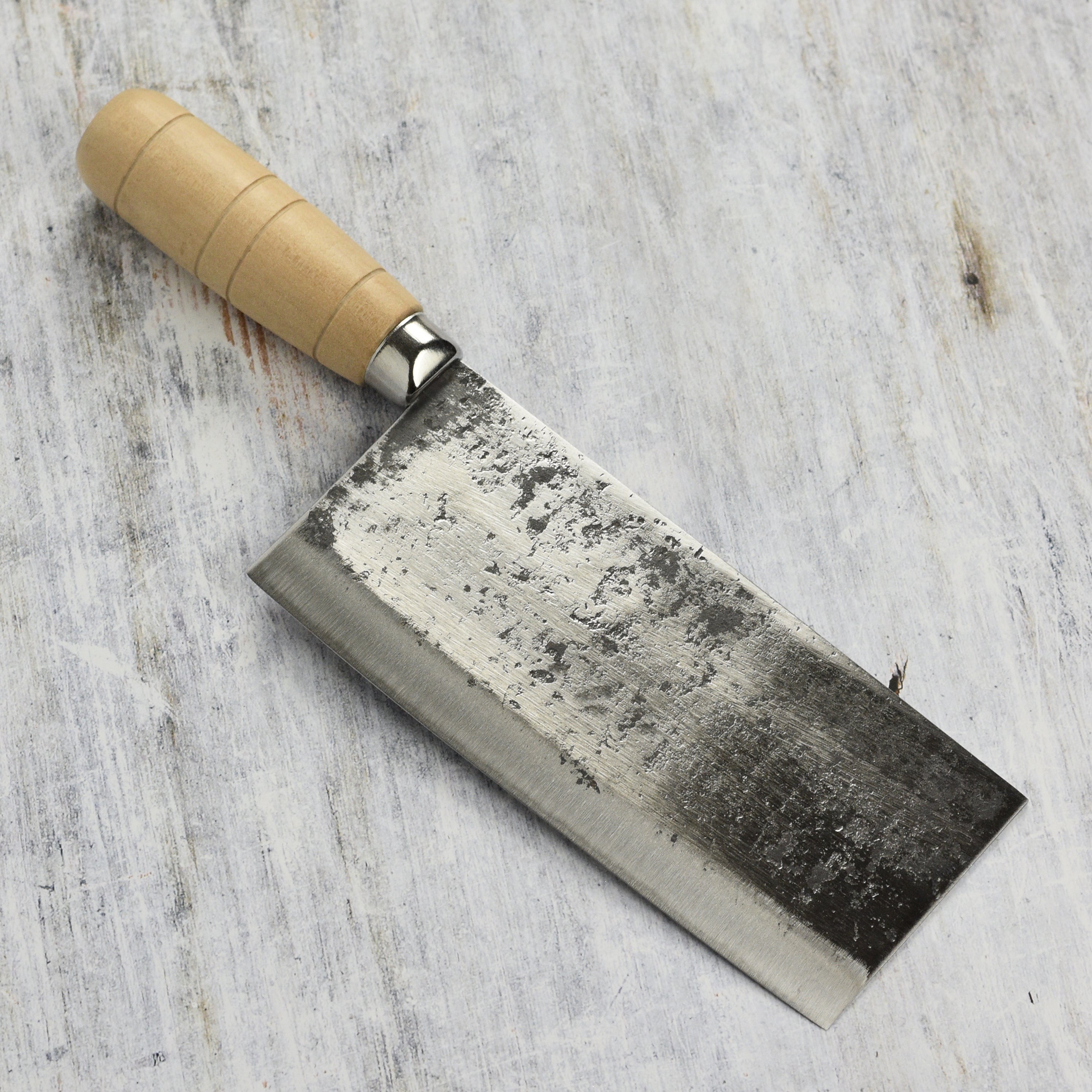 Sentan Forged Shirogami #2 Stainless Clad 6.7" Chinese Cleaver, Migaki