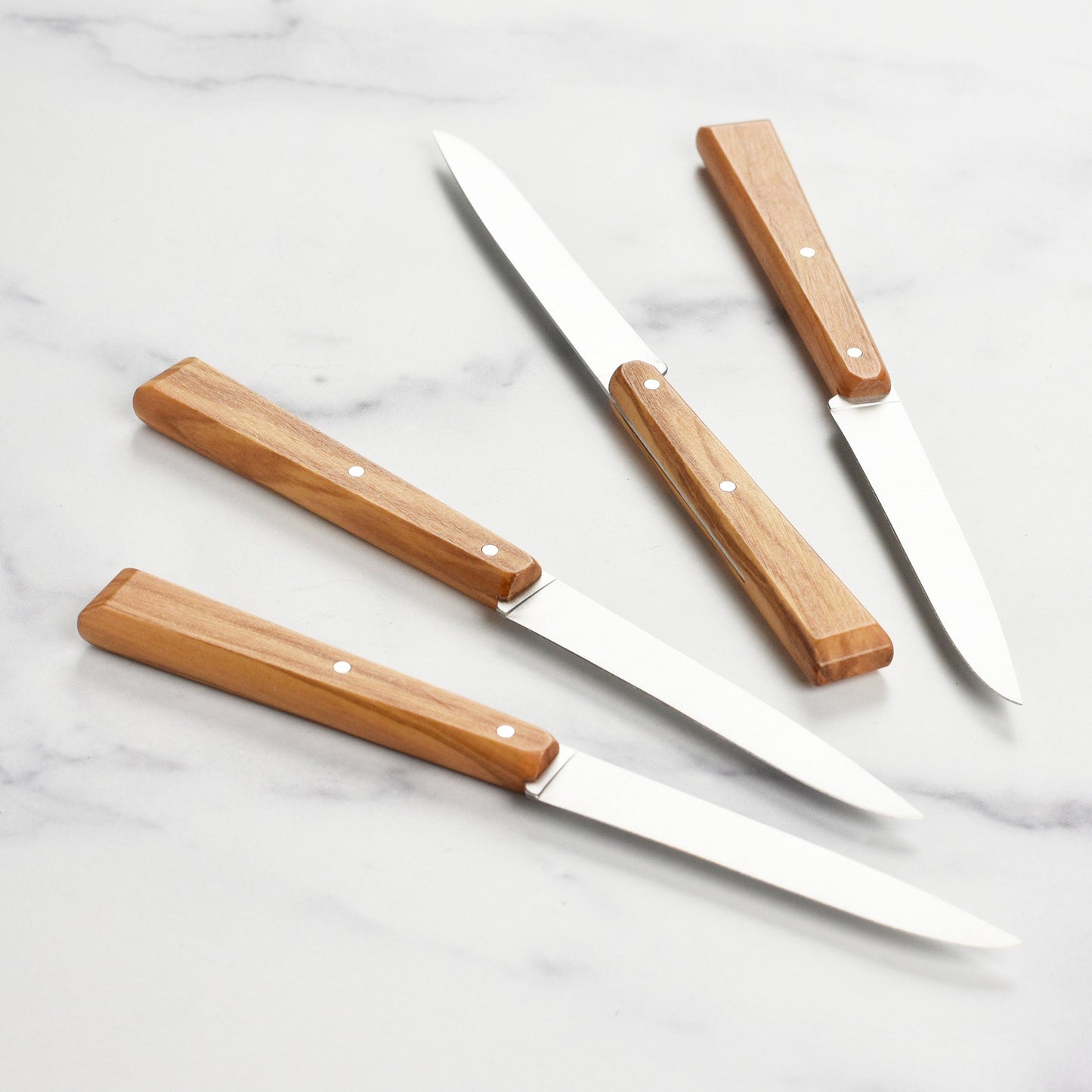 Opinel 4 Piece Olive Wood Handle Steak Knife Set