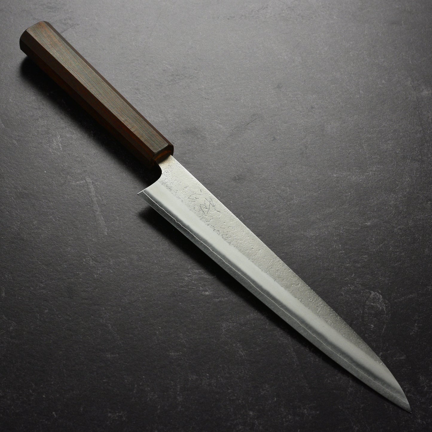 Yoshikane SKD Nashiji Stainless Clad 9.4" Sujihiki, Bubinga