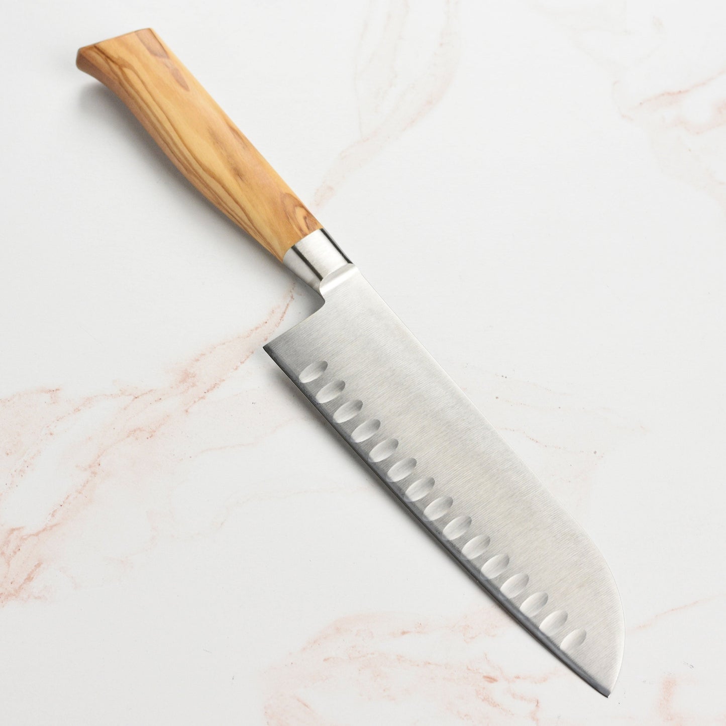 Messermeister Oliva Elite 7" Hollow Edge Santoku Knife