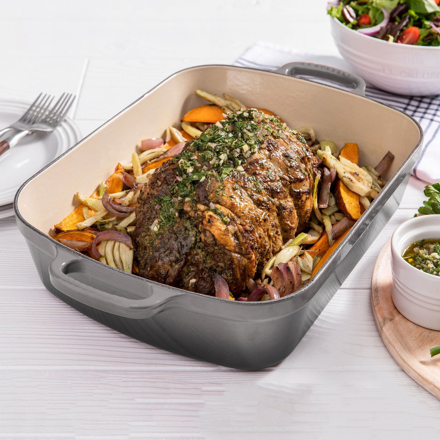 Le Creuset Signature Cast Iron Oyster Roasting Pan, 12.75x9.75"