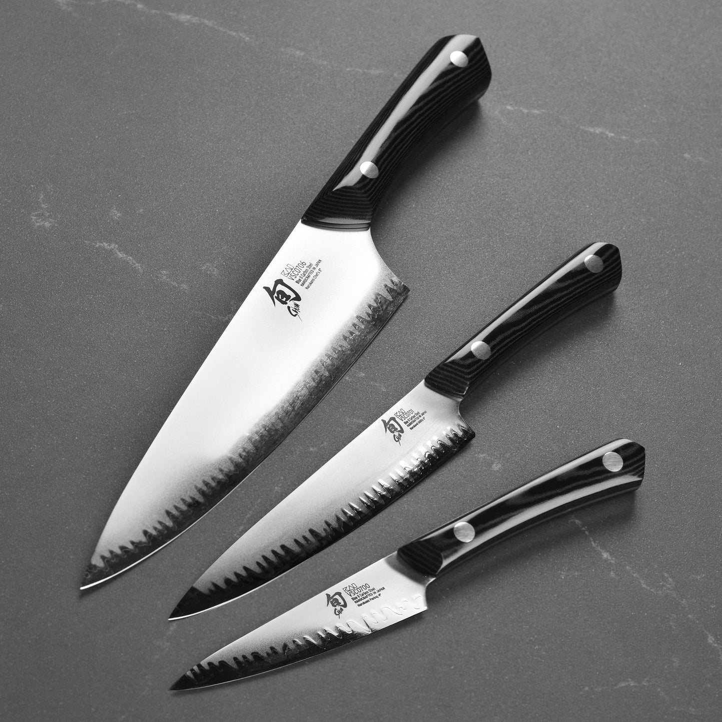 Shun Narukami Blue #2 Carbon Steel 3 Piece Knife Set