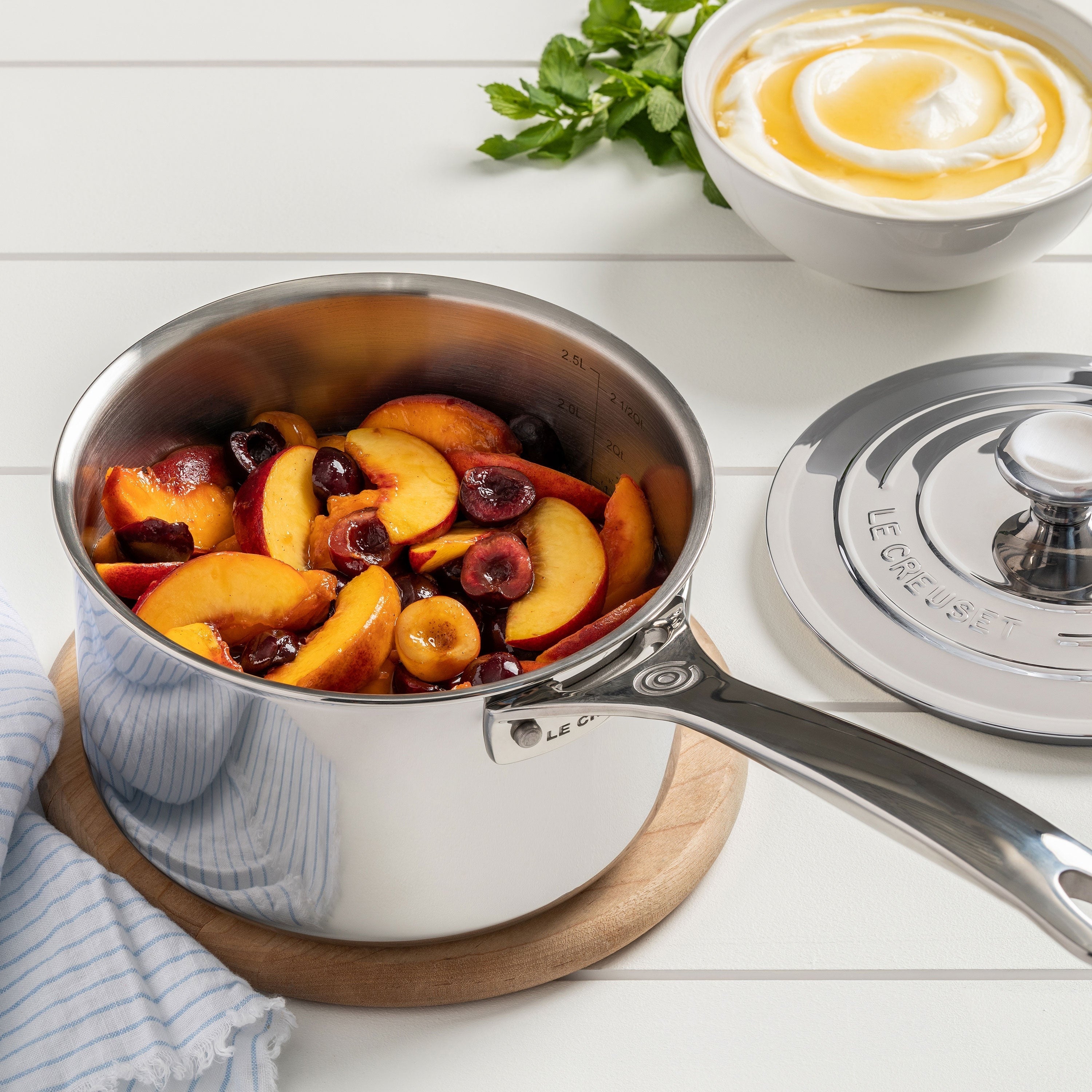 Le Creuset Stainless Steel 4 Piece Skillet & Saucepan Set