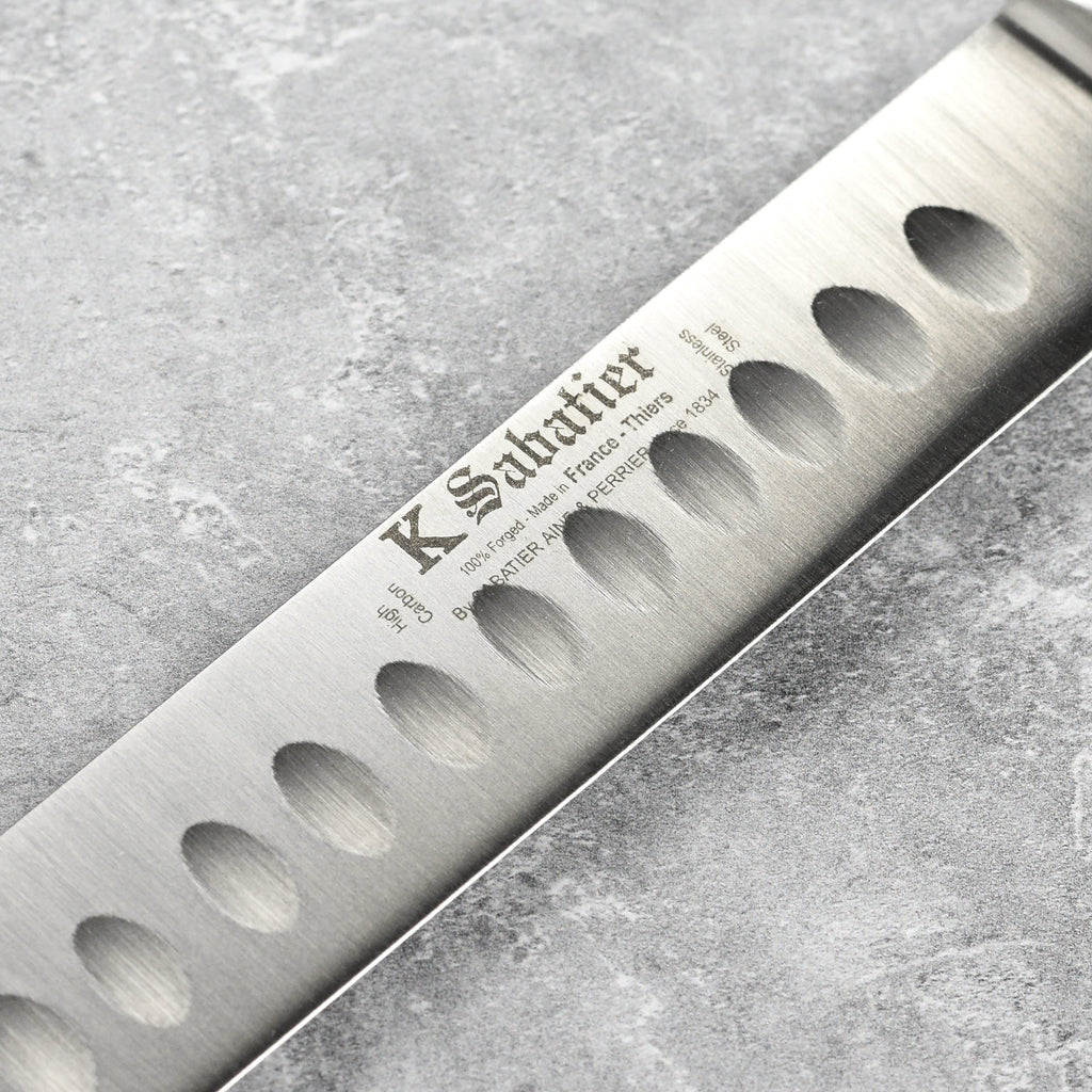 K Sabatier Olive Wood 12" Hollow Edge Slicing Knife