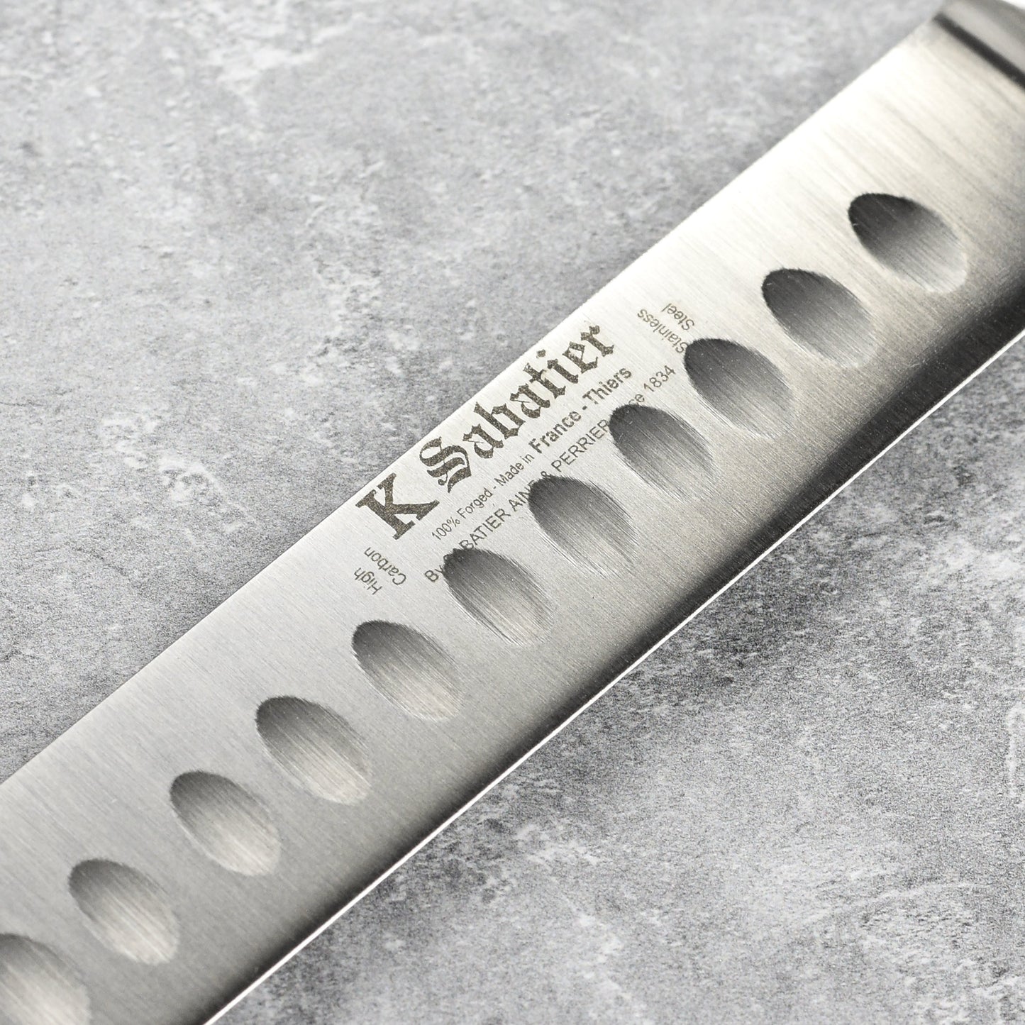 K Sabatier Olive Wood 12" Hollow Edge Slicing Knife