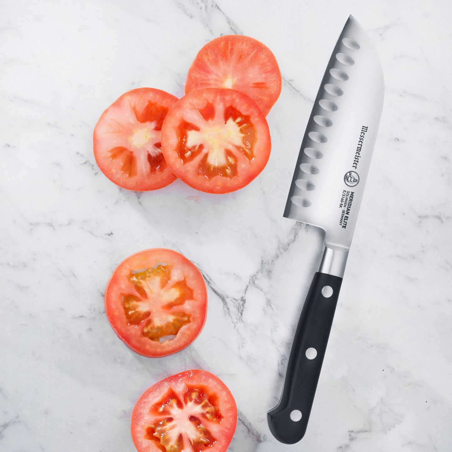 Messermeister Meridian Elite 5" Hollow Edge Santoku Knife