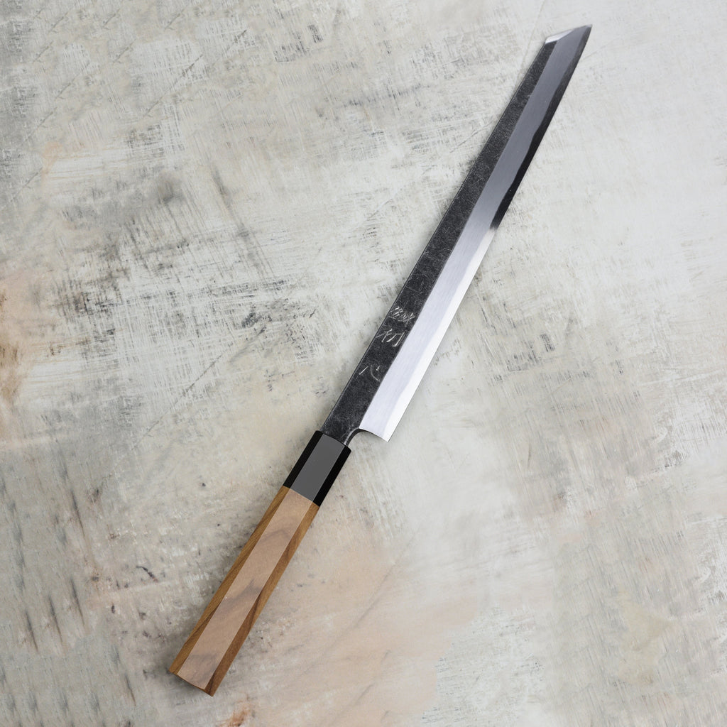 Hatsukokoro Shirasagi Aogami #2 Kurouchi Single-Bevel 10.6" Kiritsuke Yanagiba