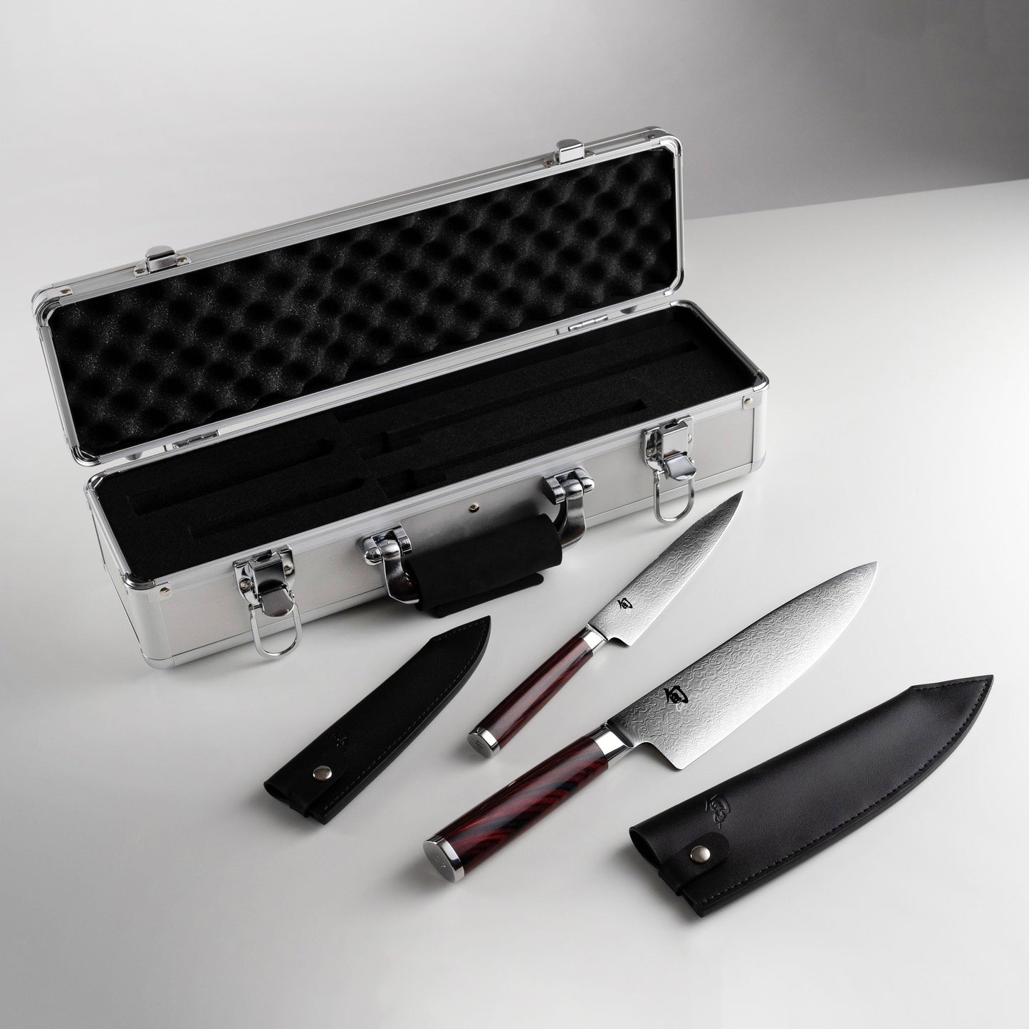 Shun Kohen Dual Core Chef's & Utility Knife Set with Sheaths & Case