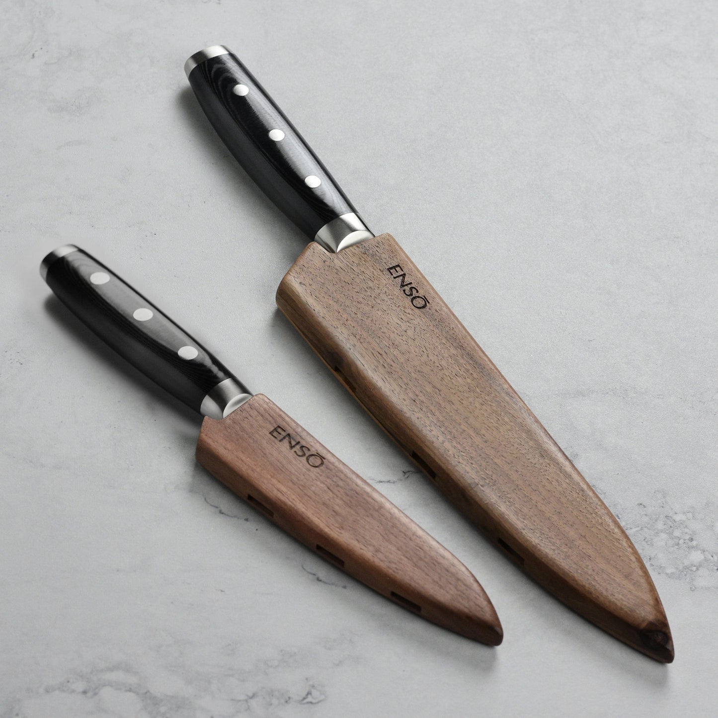 Enso HD 2 Piece Utility & Chef's Knife Set with Sheaths