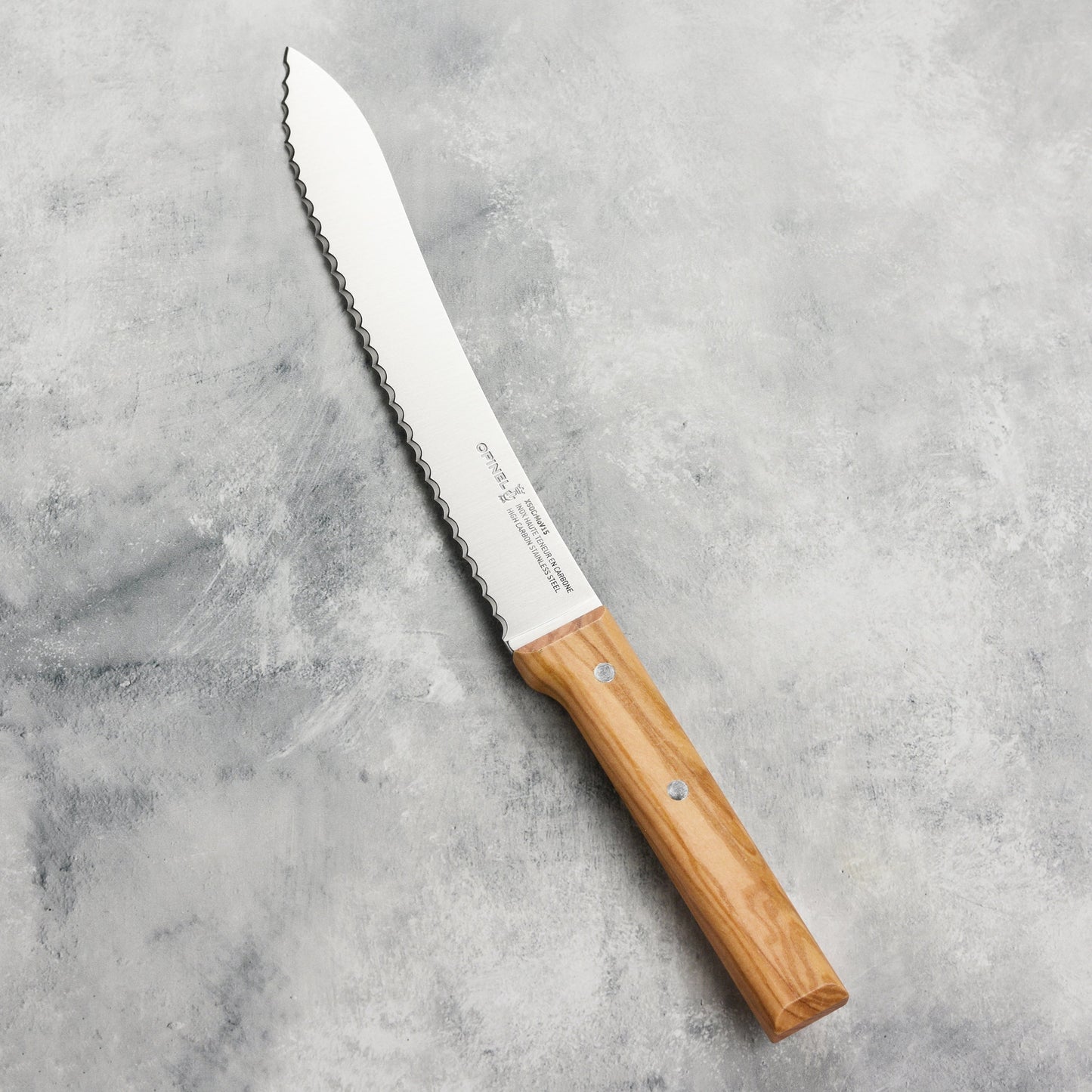 Opinel Parallele Olivewood 8.25" Bread Knife