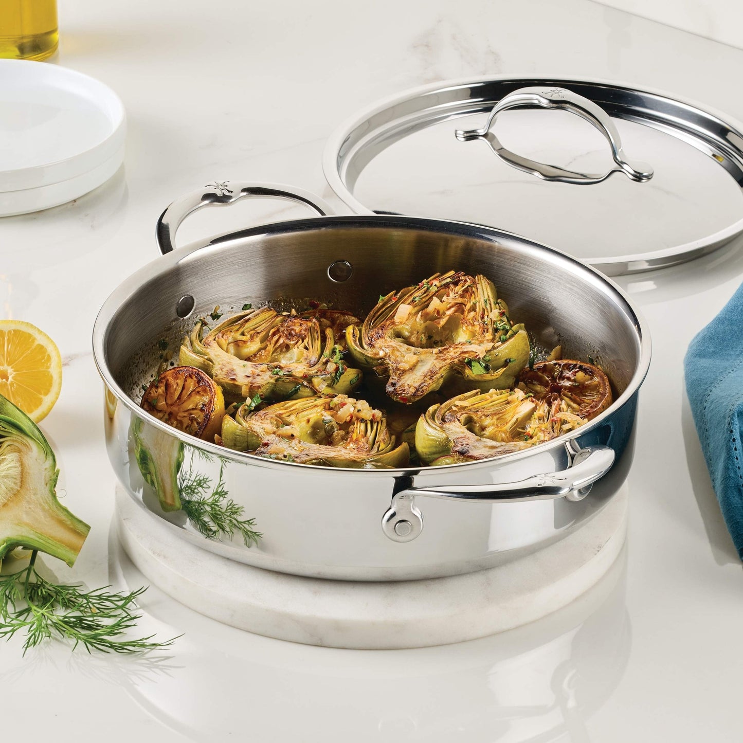 Hestan ProBond Luxe 3.5-quart Stainless Steel Sauteuse