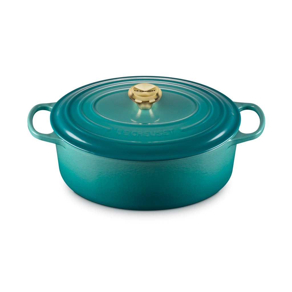 Le Creuset Signature Cast Iron 6.75-quart Bleu Riviera Oval Dutch Oven