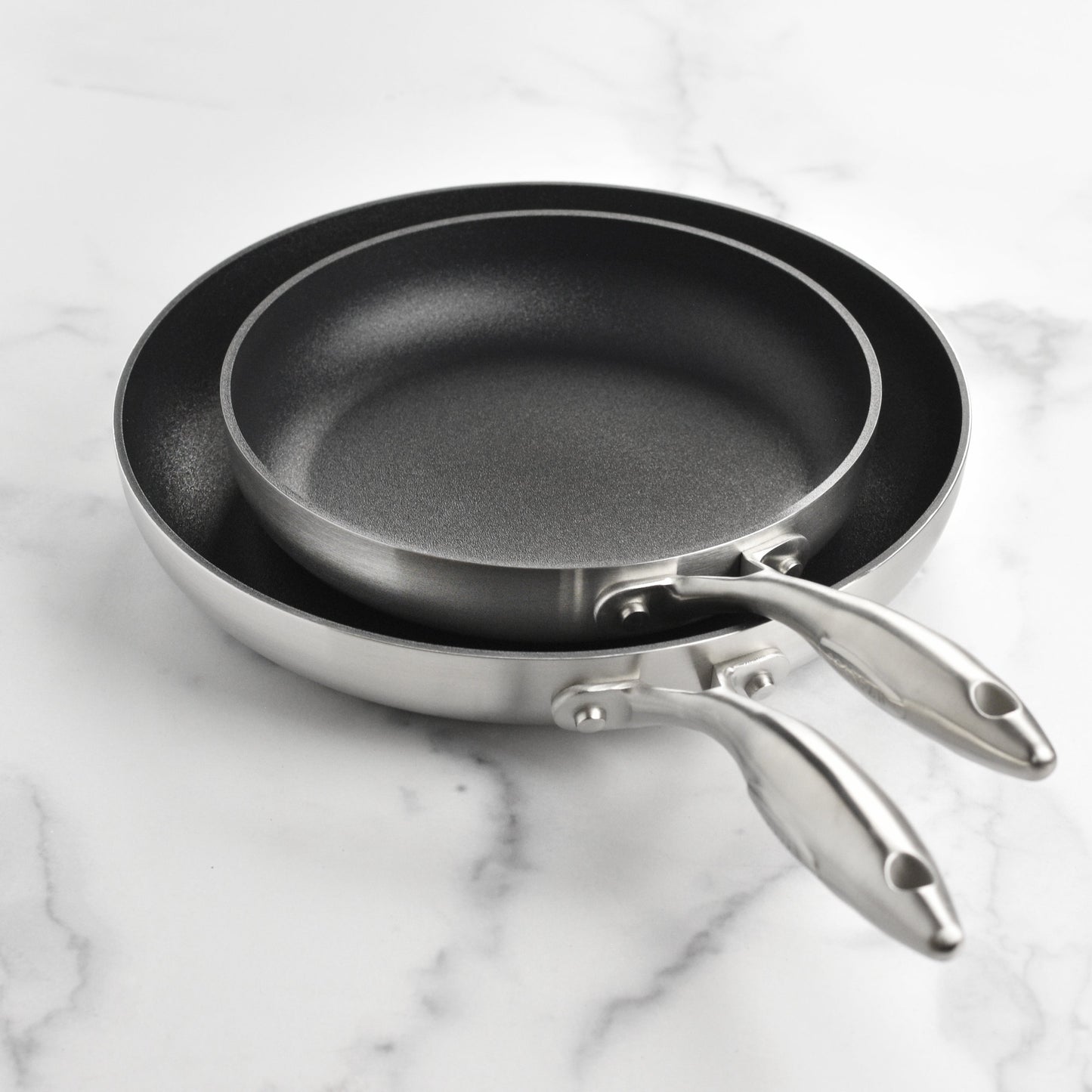 Scanpan CX+ 8 & 10.25" Stainless Steel Nonstick Fry Pan Set
